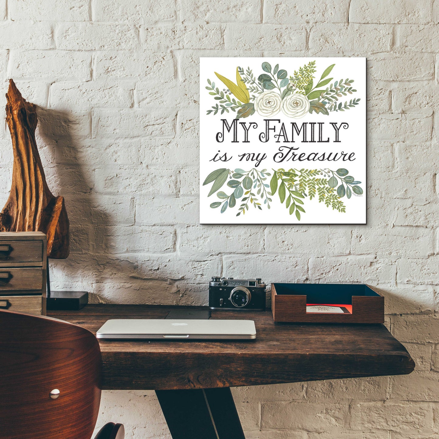 Epic Art 'My Family Is My Treasure' by Deb Strain, Acrylic Glass Wall Art,12x12