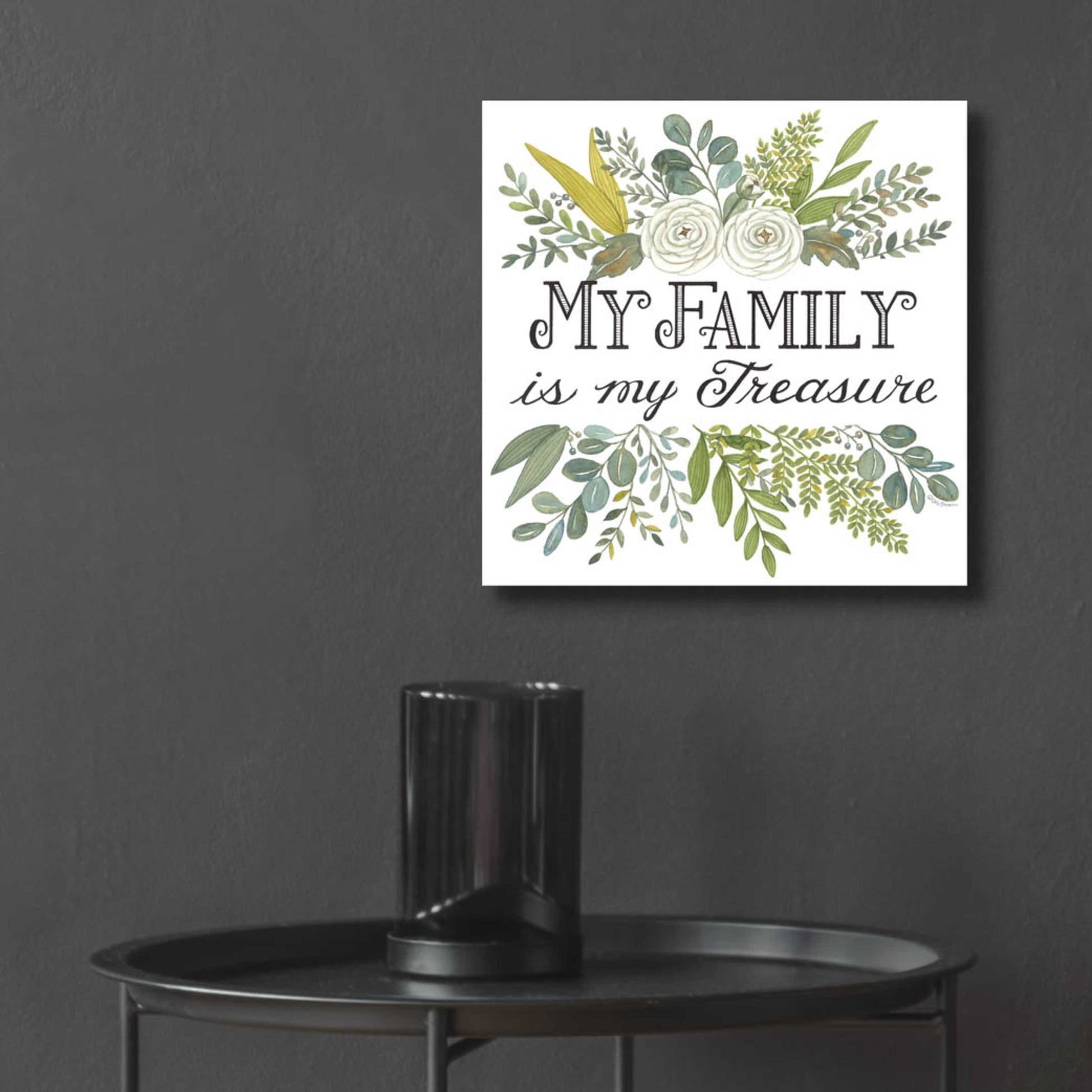 Epic Art 'My Family Is My Treasure' by Deb Strain, Acrylic Glass Wall Art,12x12