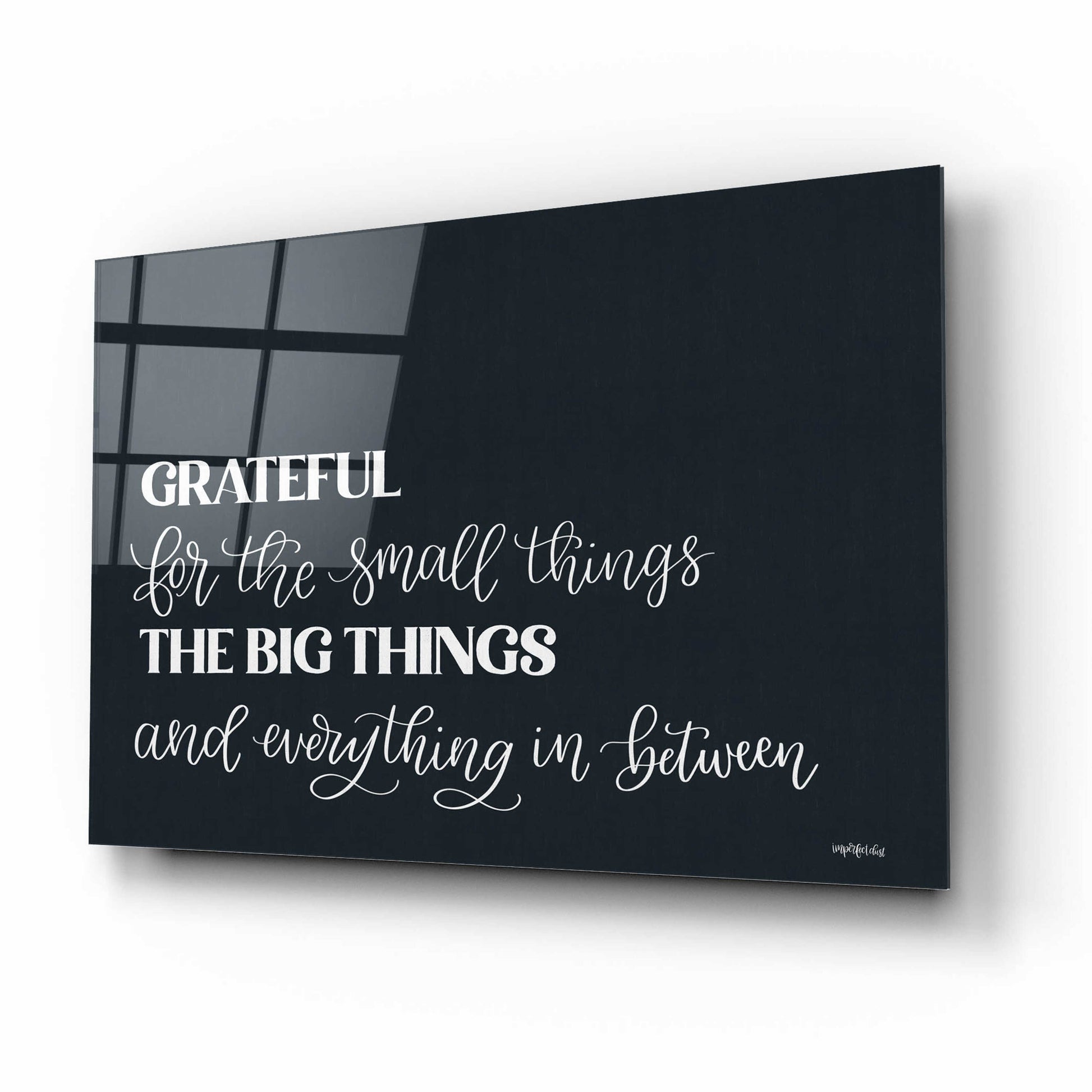 Epic Art 'Grateful For Everything' by Imperfect Dust, Acrylic Glass Wall Art,16x12