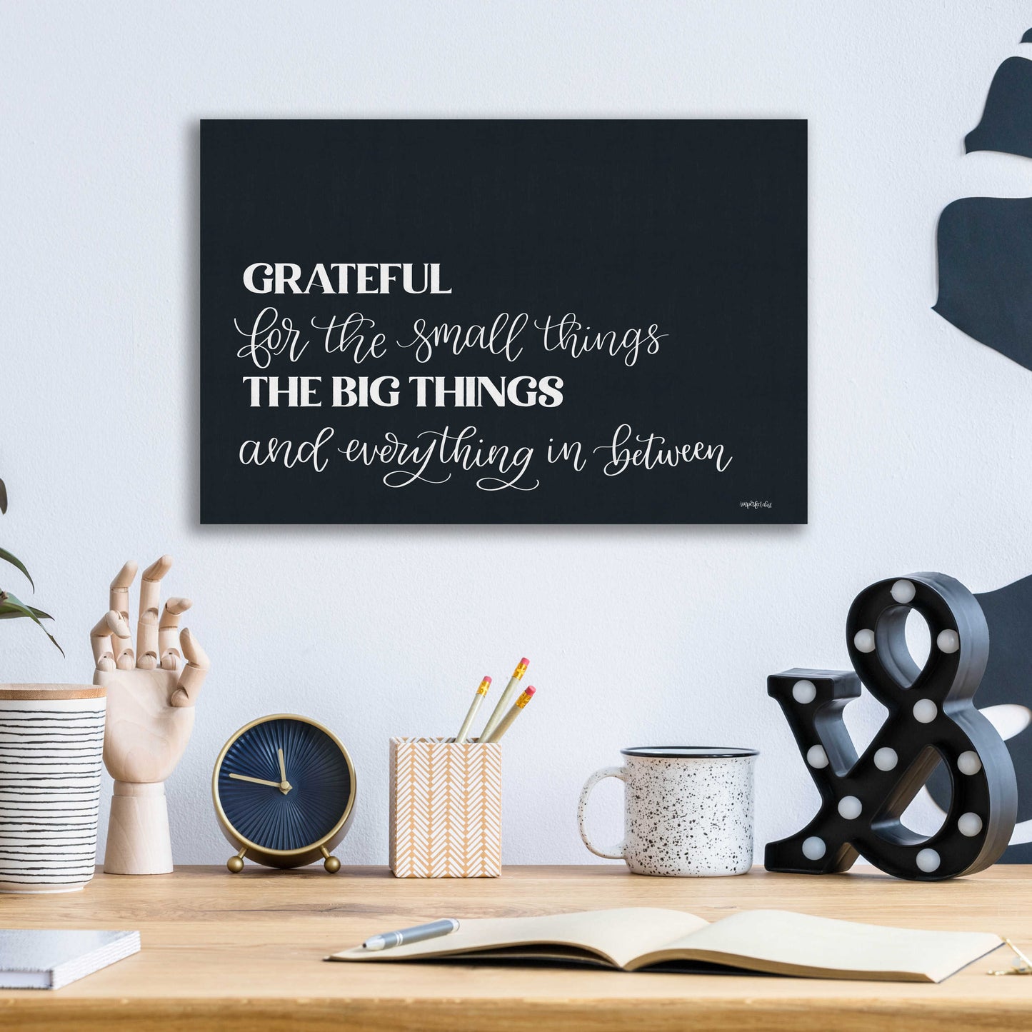 Epic Art 'Grateful For Everything' by Imperfect Dust, Acrylic Glass Wall Art,16x12