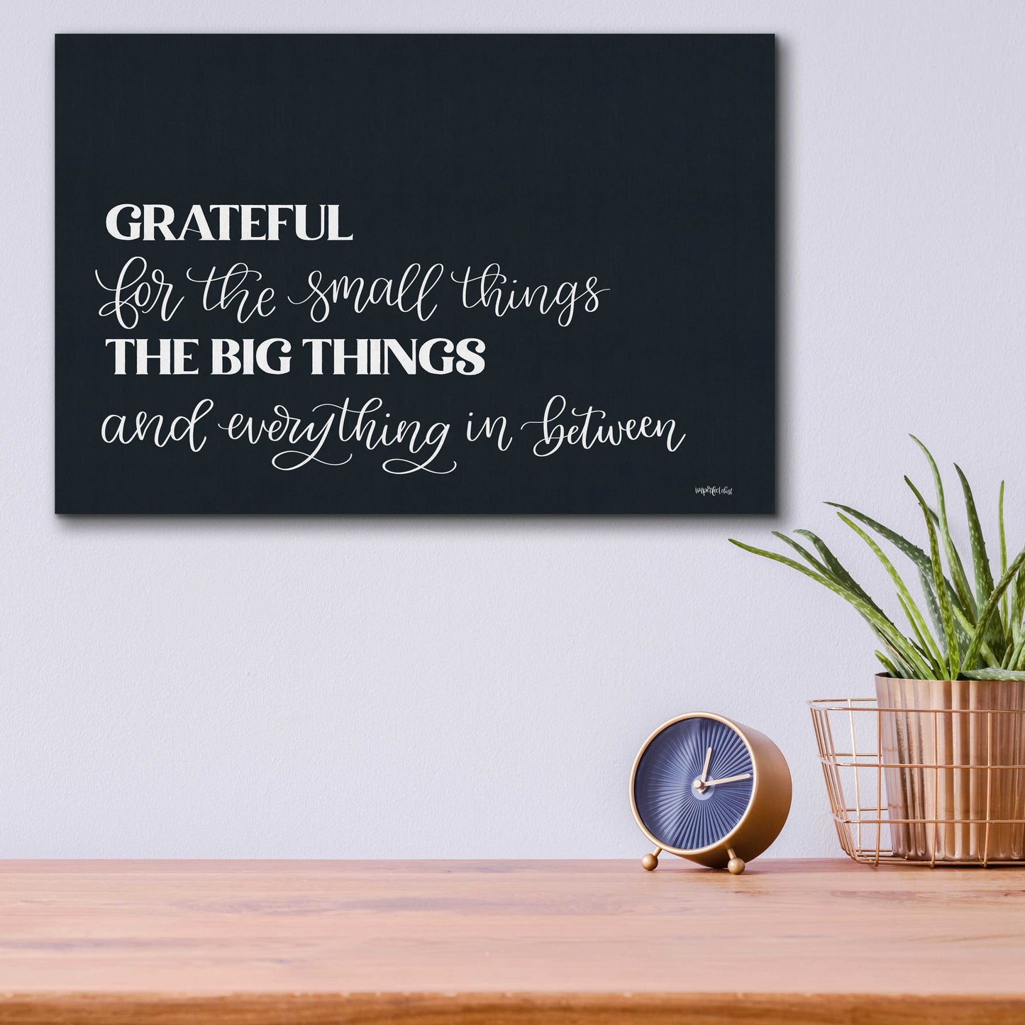 Epic Art 'Grateful For Everything' by Imperfect Dust, Acrylic Glass Wall Art,16x12