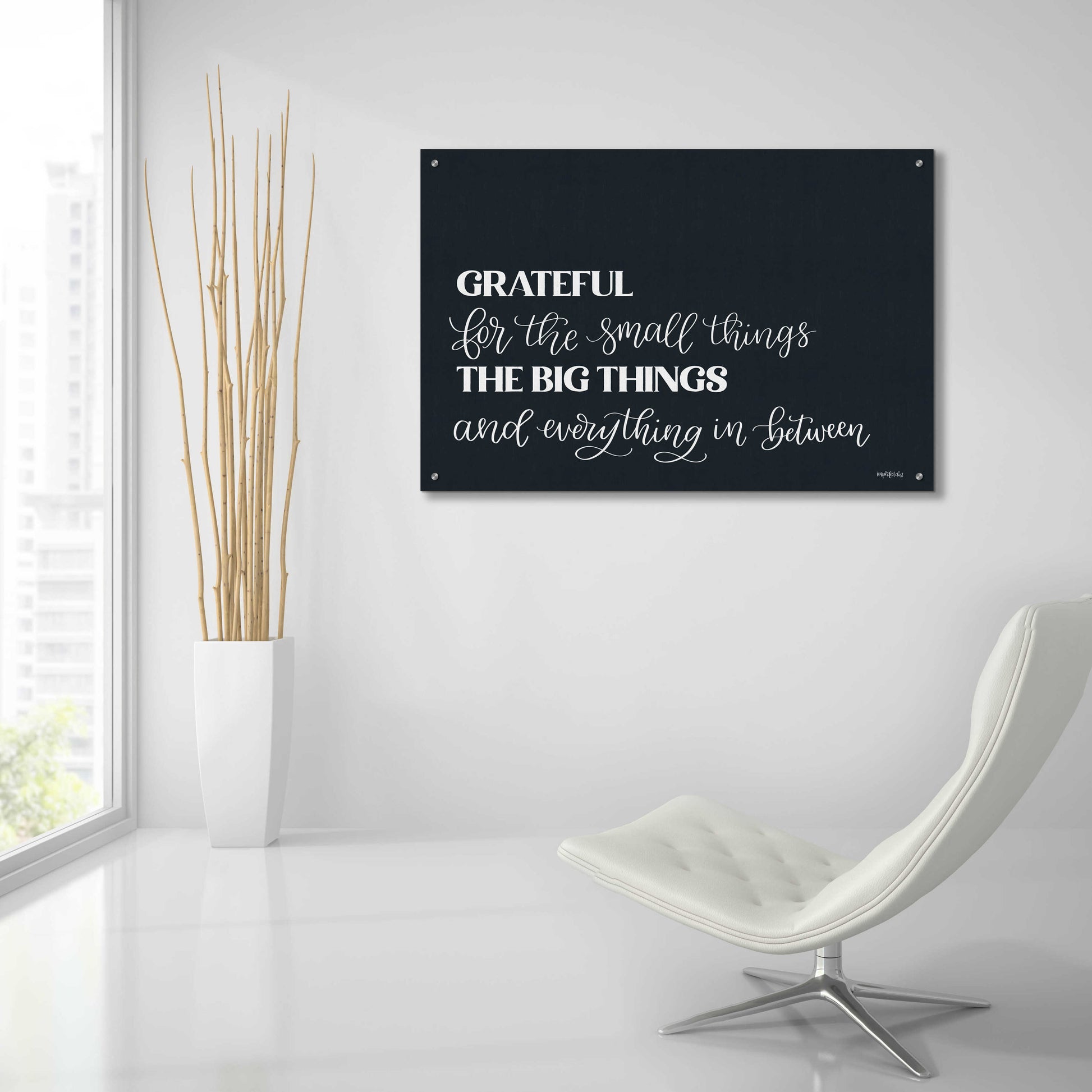 Epic Art 'Grateful For Everything' by Imperfect Dust, Acrylic Glass Wall Art,36x24