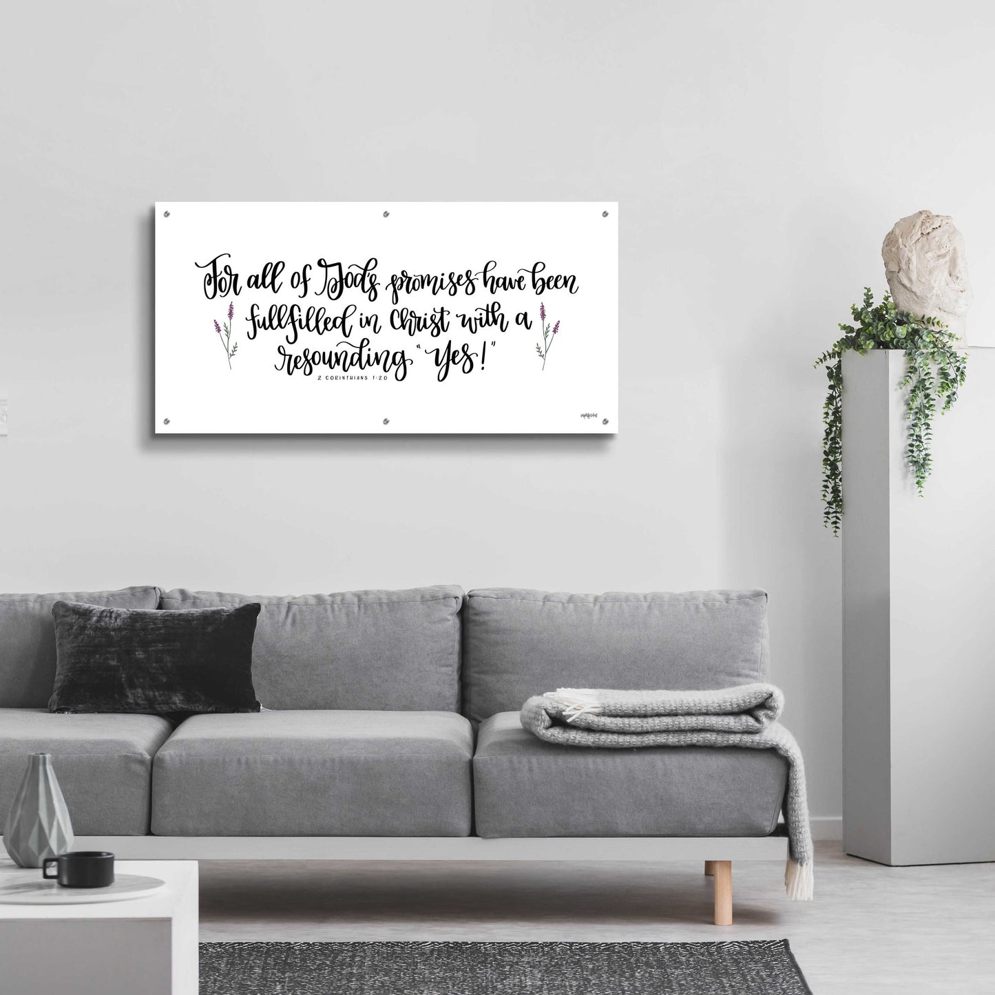 Epic Art 'God'S Promises' by Imperfect Dust, Acrylic Glass Wall Art,48x24