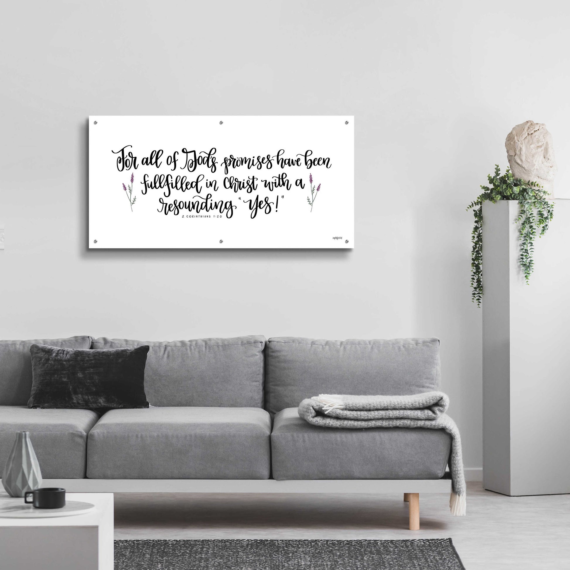 Epic Art 'God'S Promises' by Imperfect Dust, Acrylic Glass Wall Art,48x24