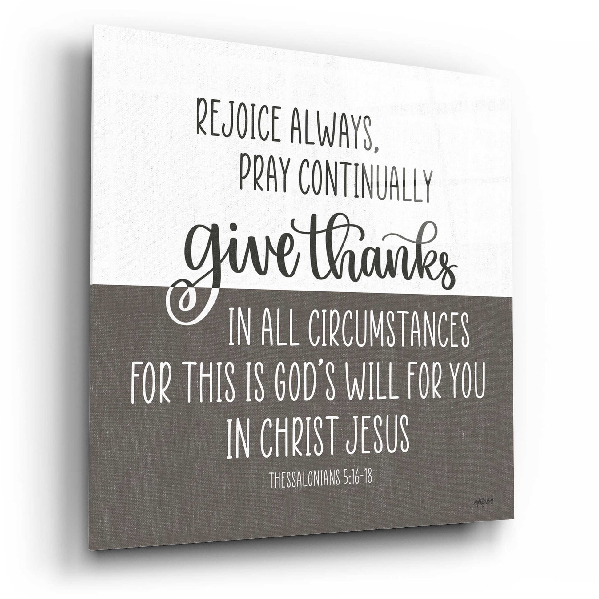 Epic Art 'Give Thanks' by Imperfect Dust, Acrylic Glass Wall Art,12x12