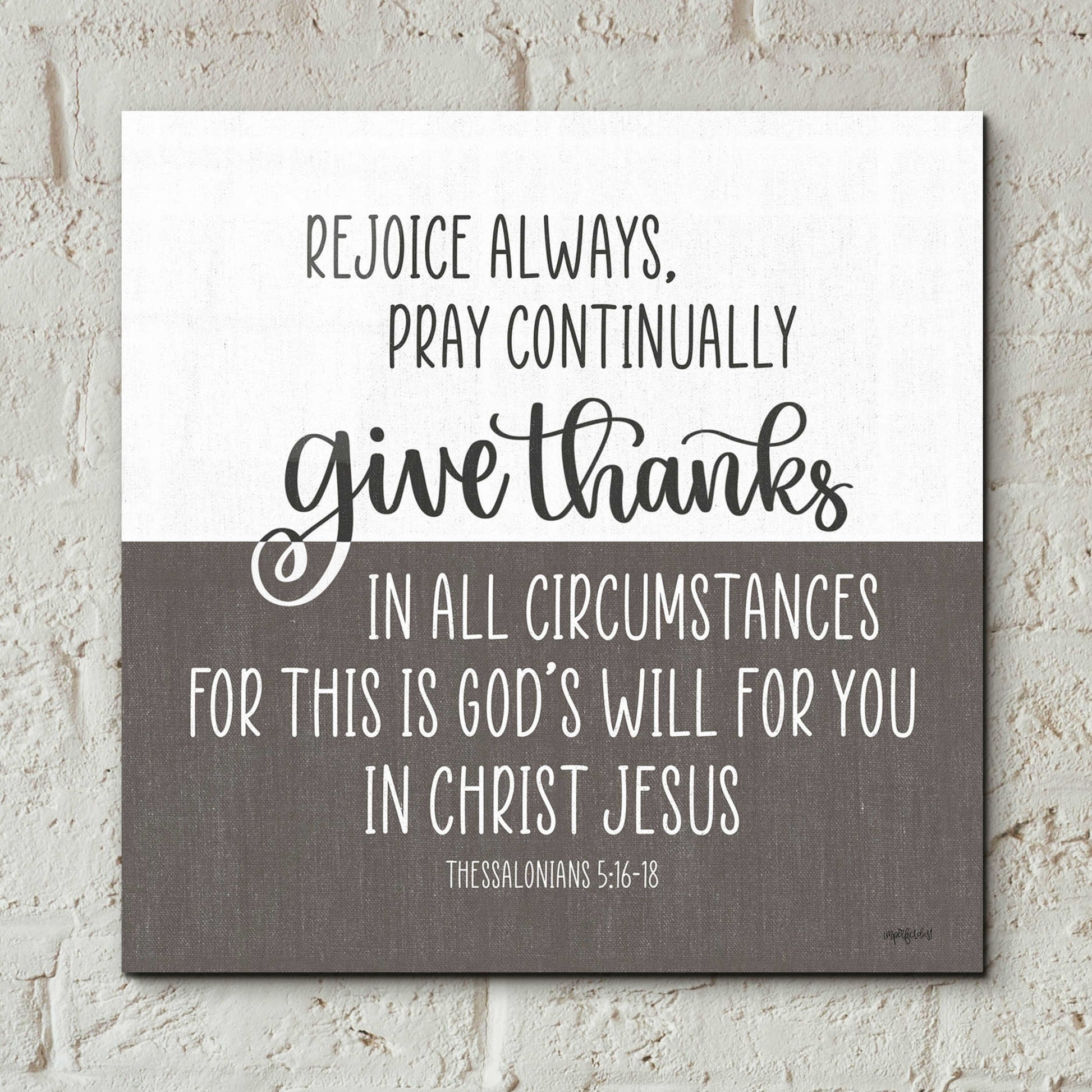 Epic Art 'Give Thanks' by Imperfect Dust, Acrylic Glass Wall Art,12x12