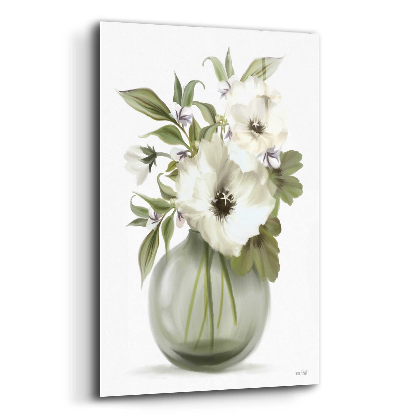 Epic Art 'Botanical Posies' by House Fenway, Acrylic Glass Wall Art,12x16