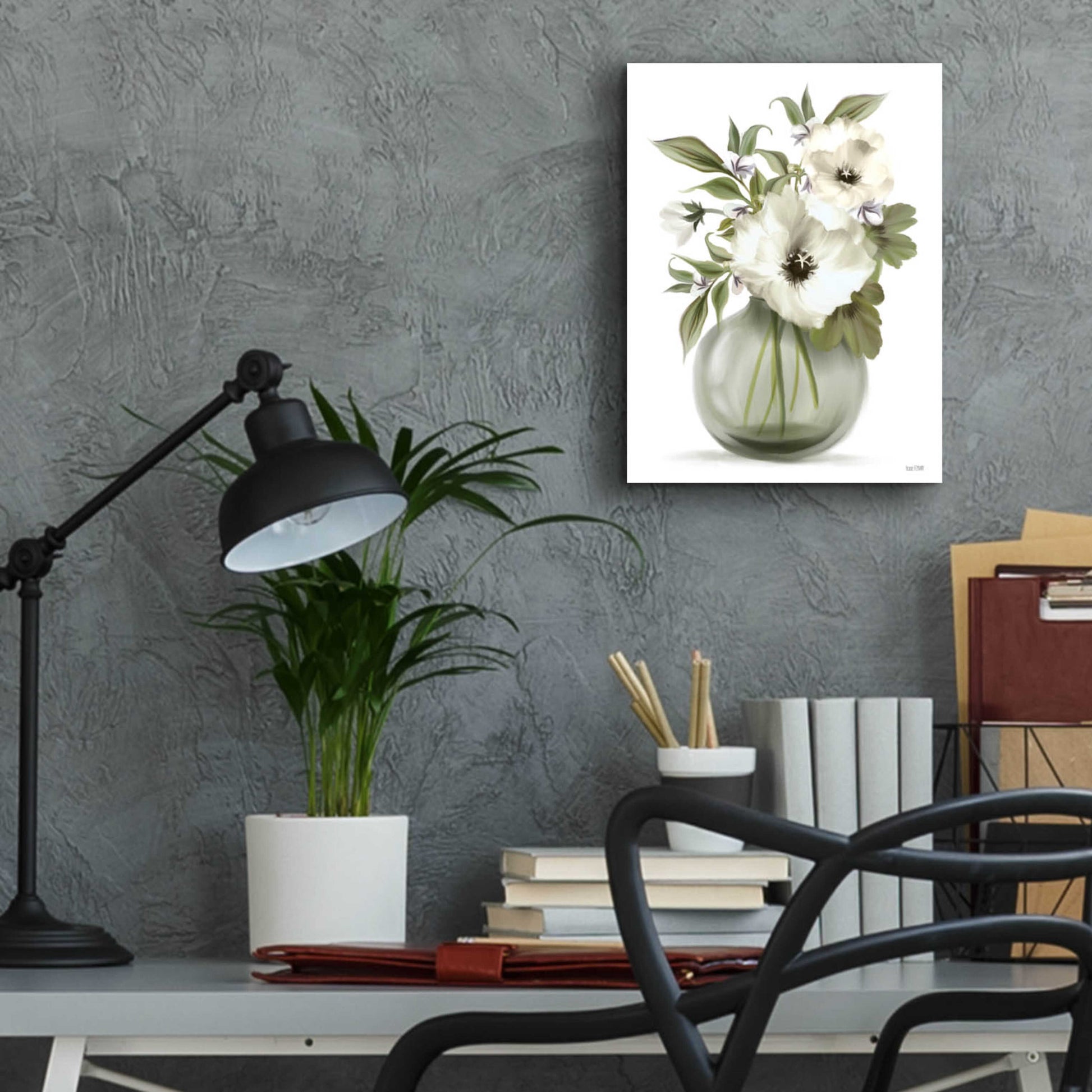 Epic Art 'Botanical Posies' by House Fenway, Acrylic Glass Wall Art,12x16