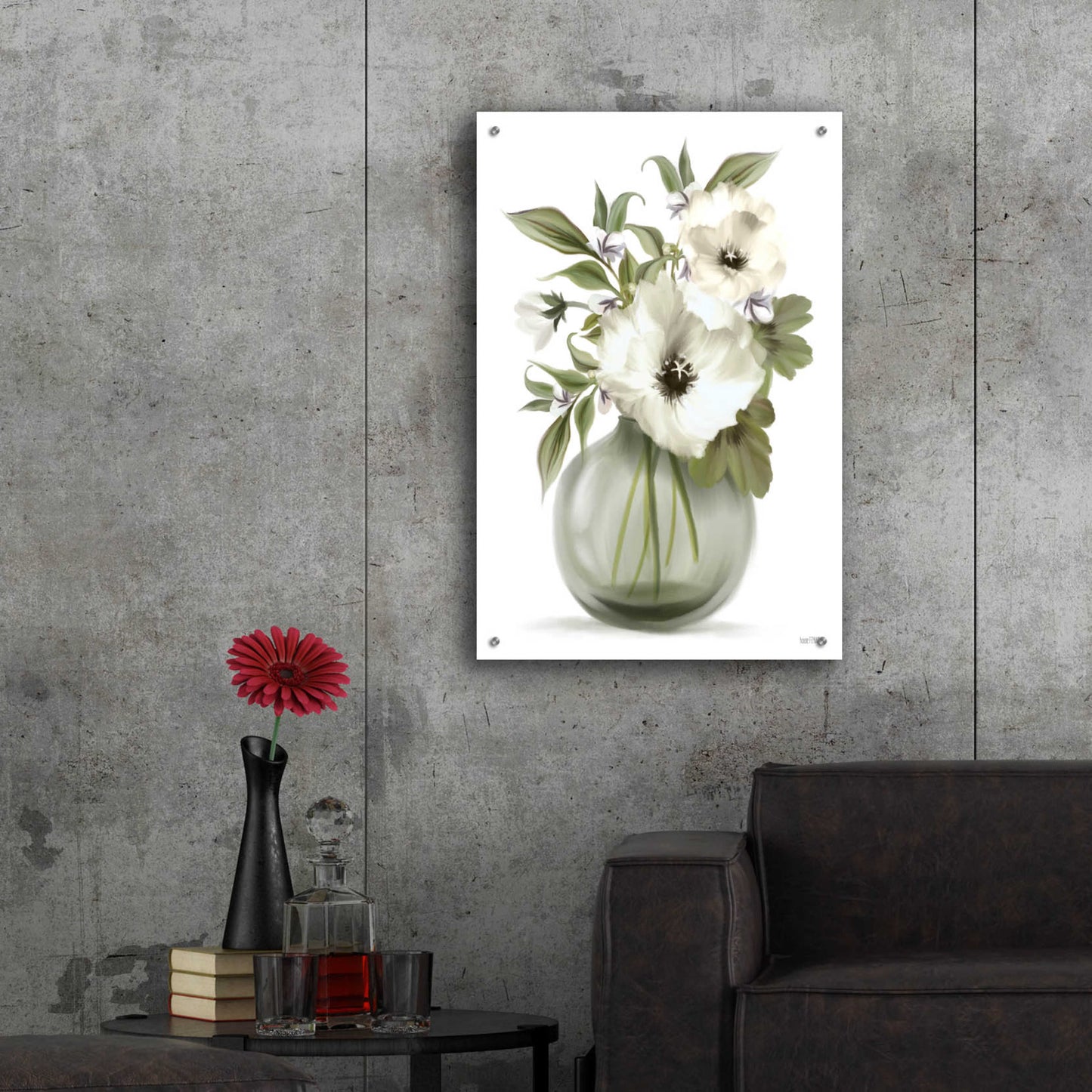 Epic Art 'Botanical Posies' by House Fenway, Acrylic Glass Wall Art,24x36