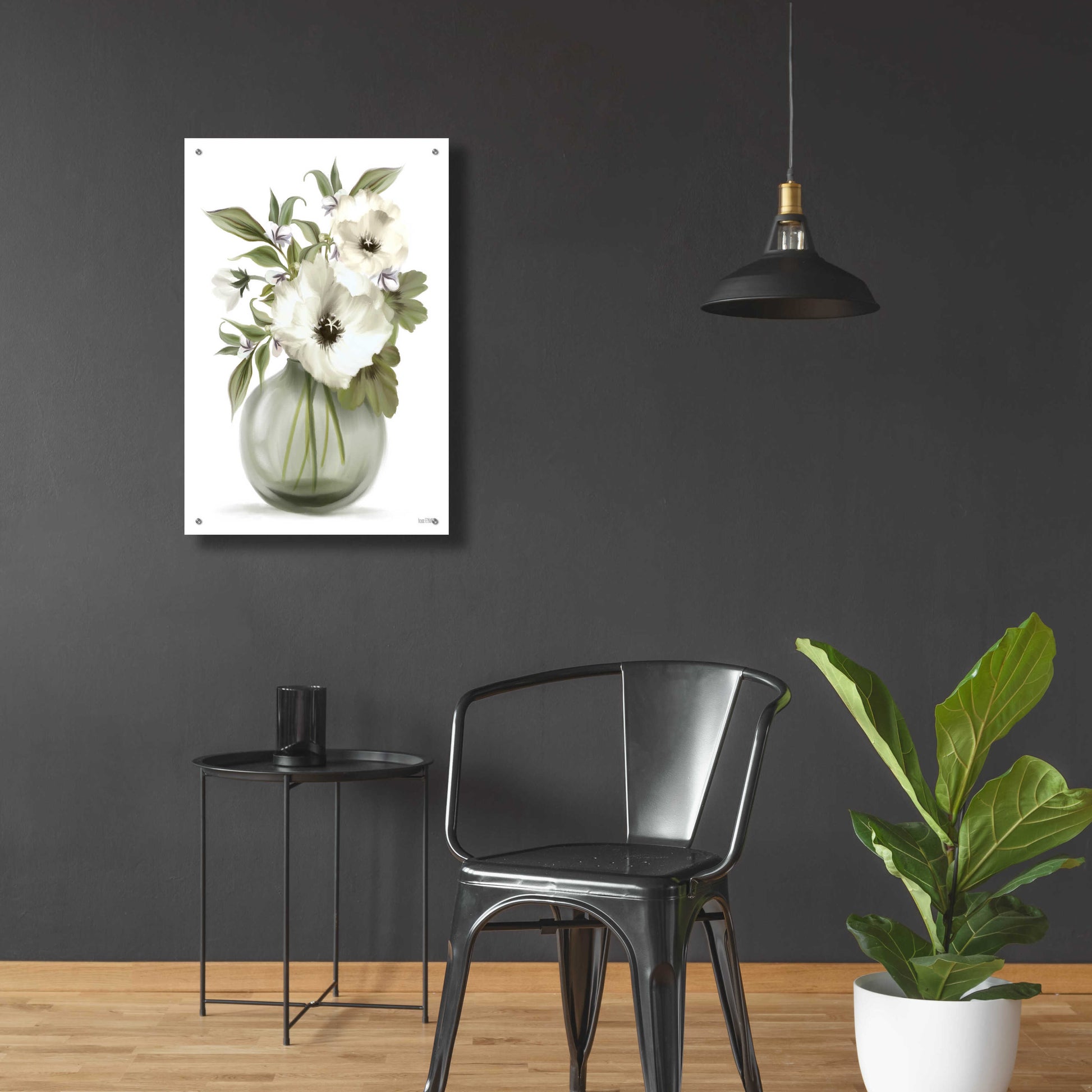 Epic Art 'Botanical Posies' by House Fenway, Acrylic Glass Wall Art,24x36