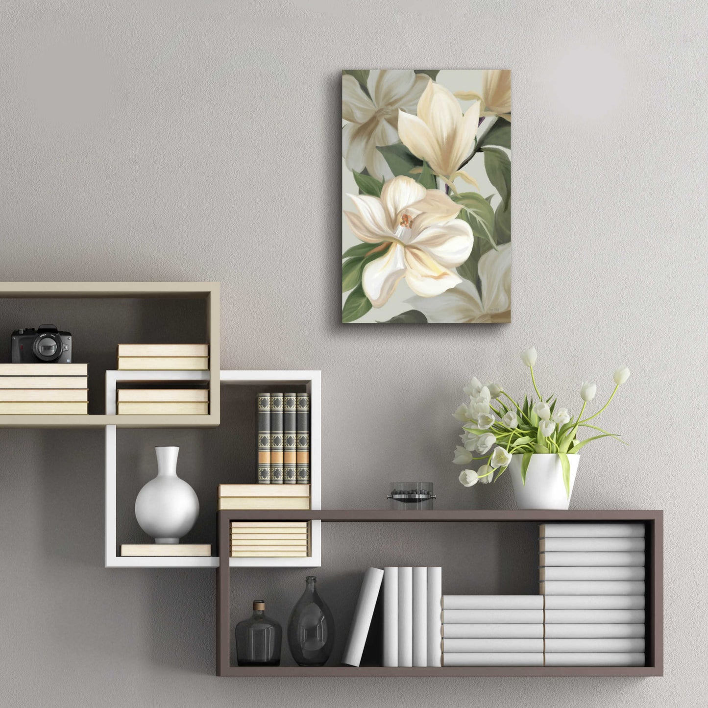 Epic Art 'Magnolia Blossoms I' by House Fenway, Acrylic Glass Wall Art,16x24