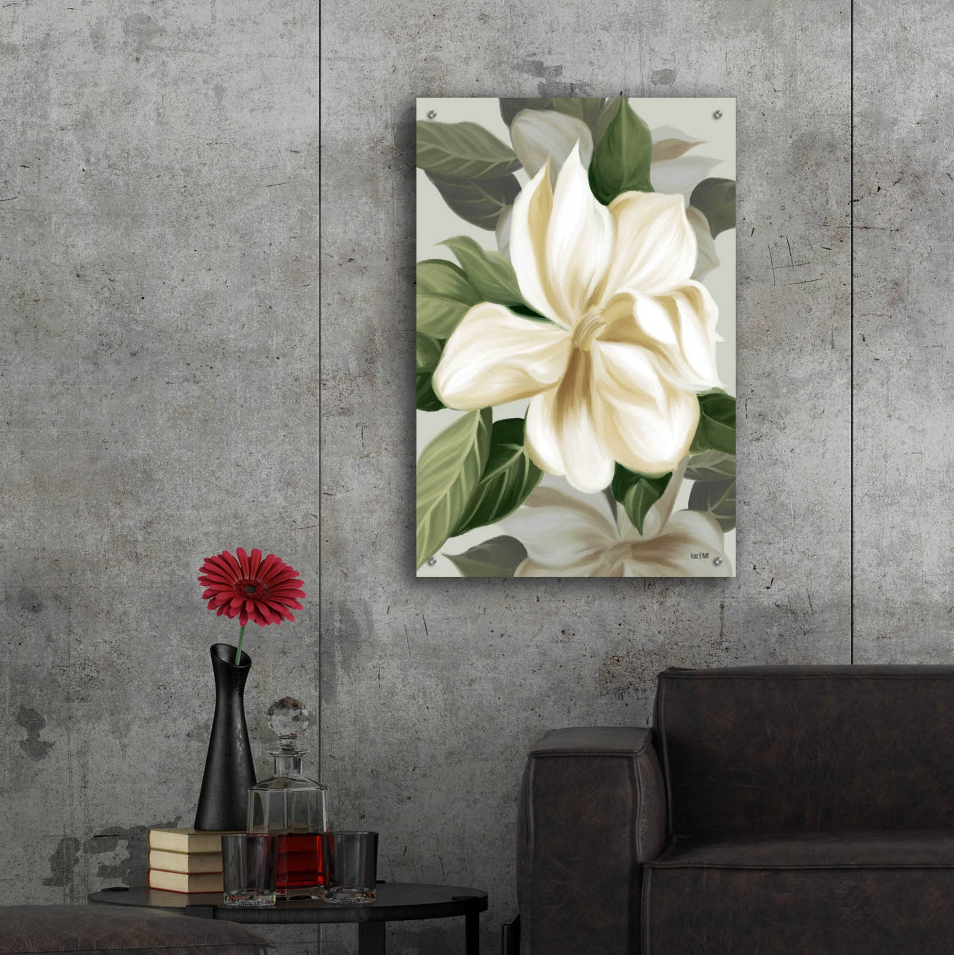 Epic Art 'Magnolia Blossoms II' by House Fenway, Acrylic Glass Wall Art,24x36