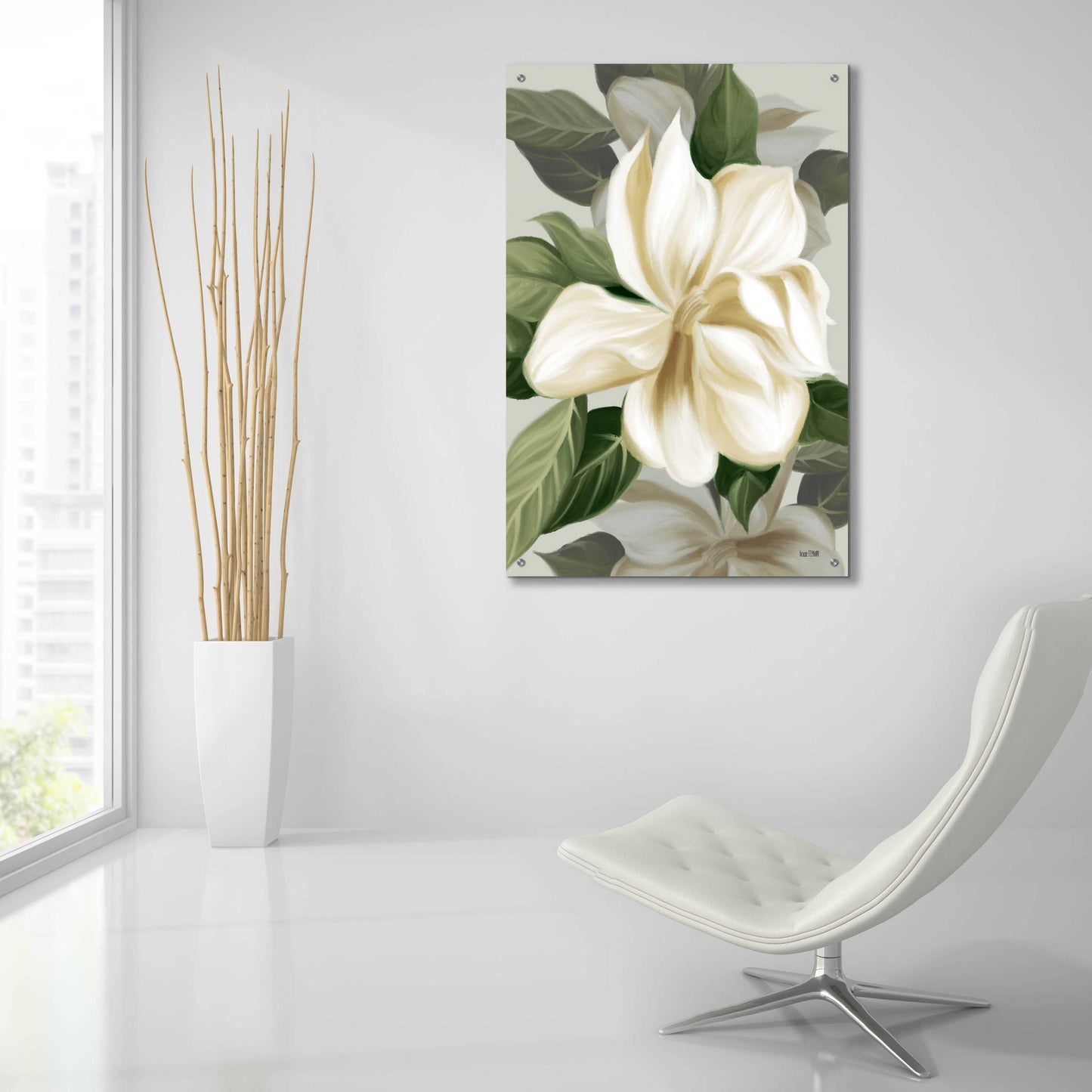 Epic Art 'Magnolia Blossoms II' by House Fenway, Acrylic Glass Wall Art,24x36