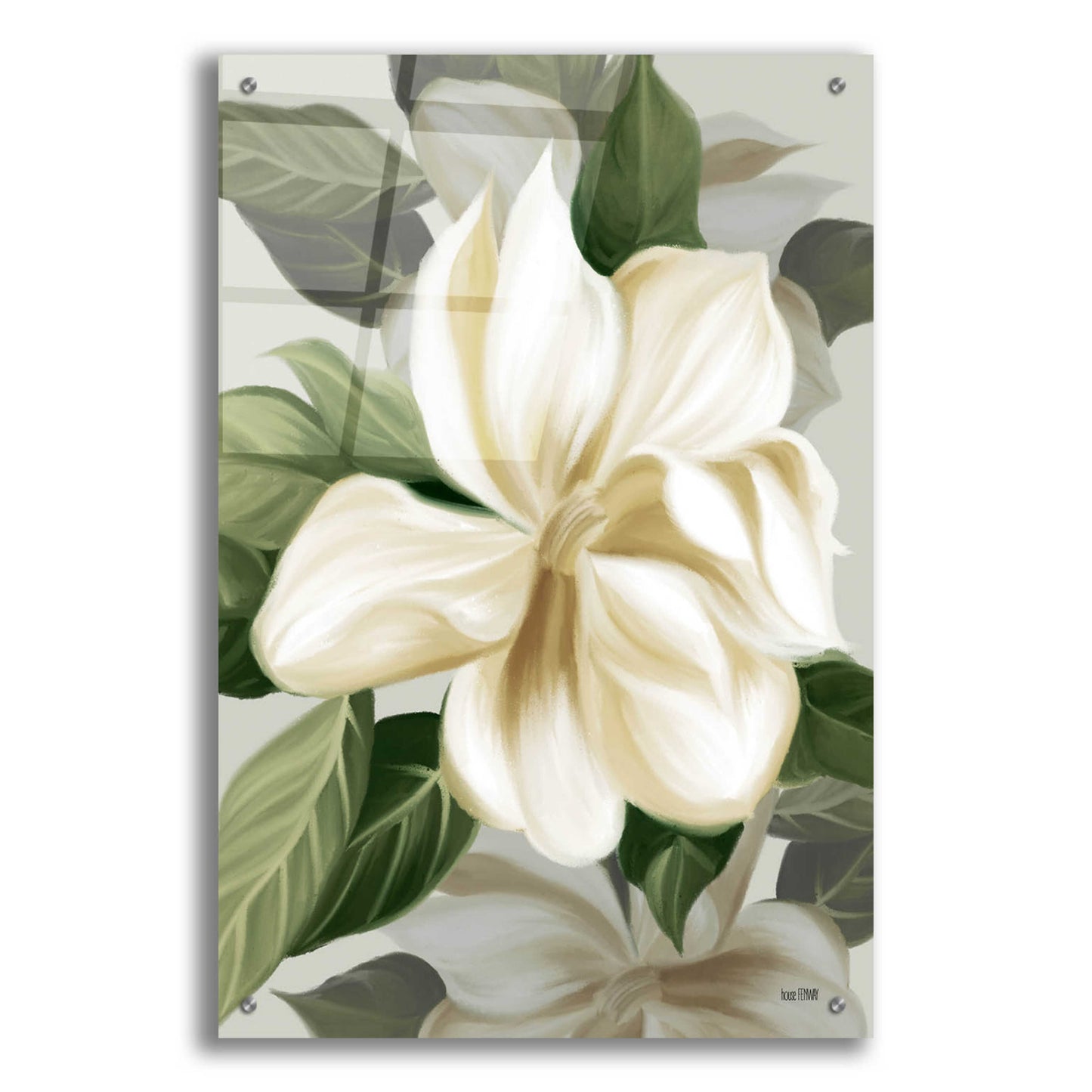 Epic Art 'Magnolia Blossoms II' by House Fenway, Acrylic Glass Wall Art,24x36