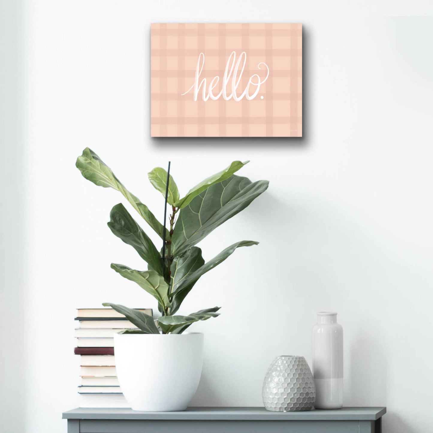 Epic Art 'Pretty Plaid Hello' by House Fenway, Acrylic Glass Wall Art,16x12