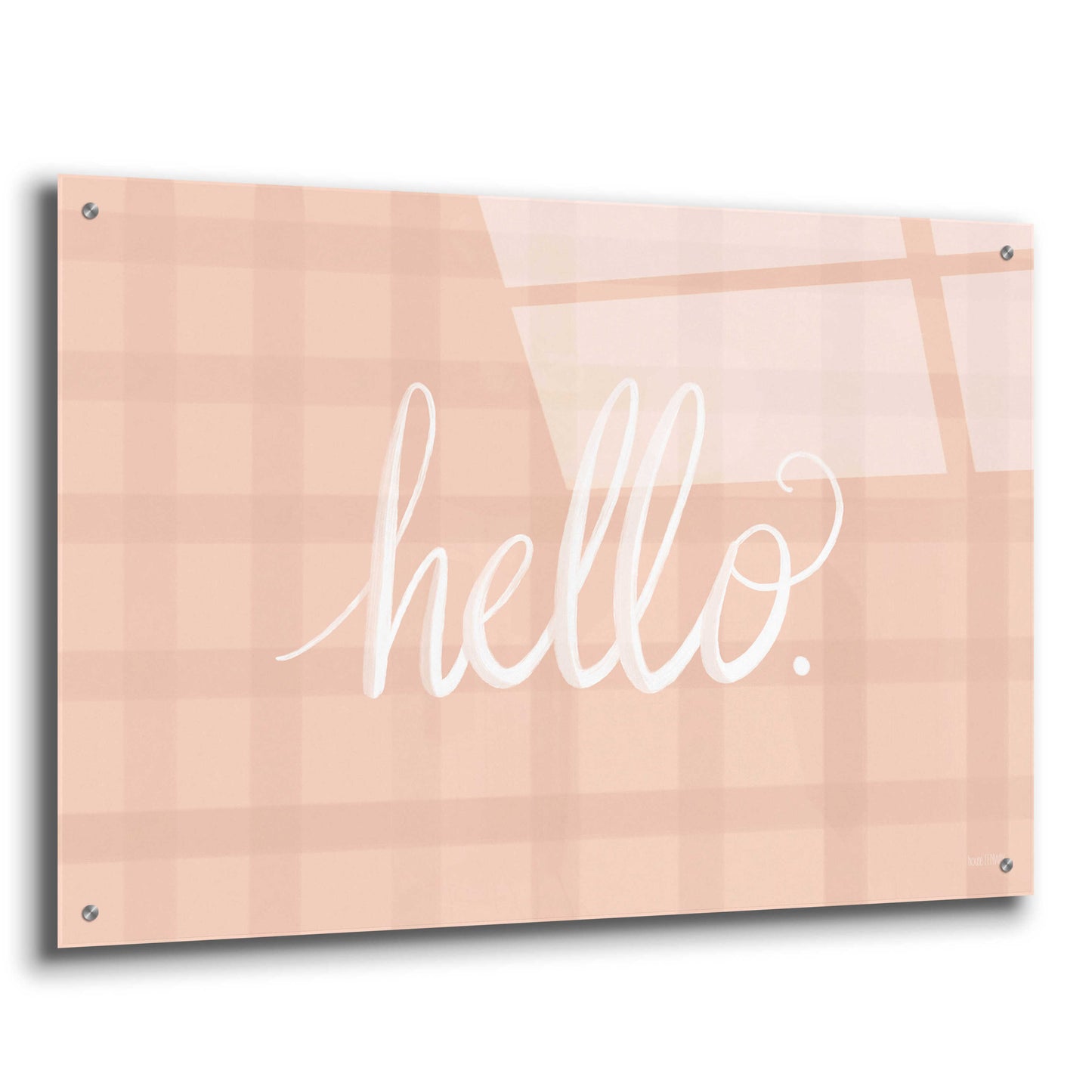 Epic Art 'Pretty Plaid Hello' by House Fenway, Acrylic Glass Wall Art,36x24