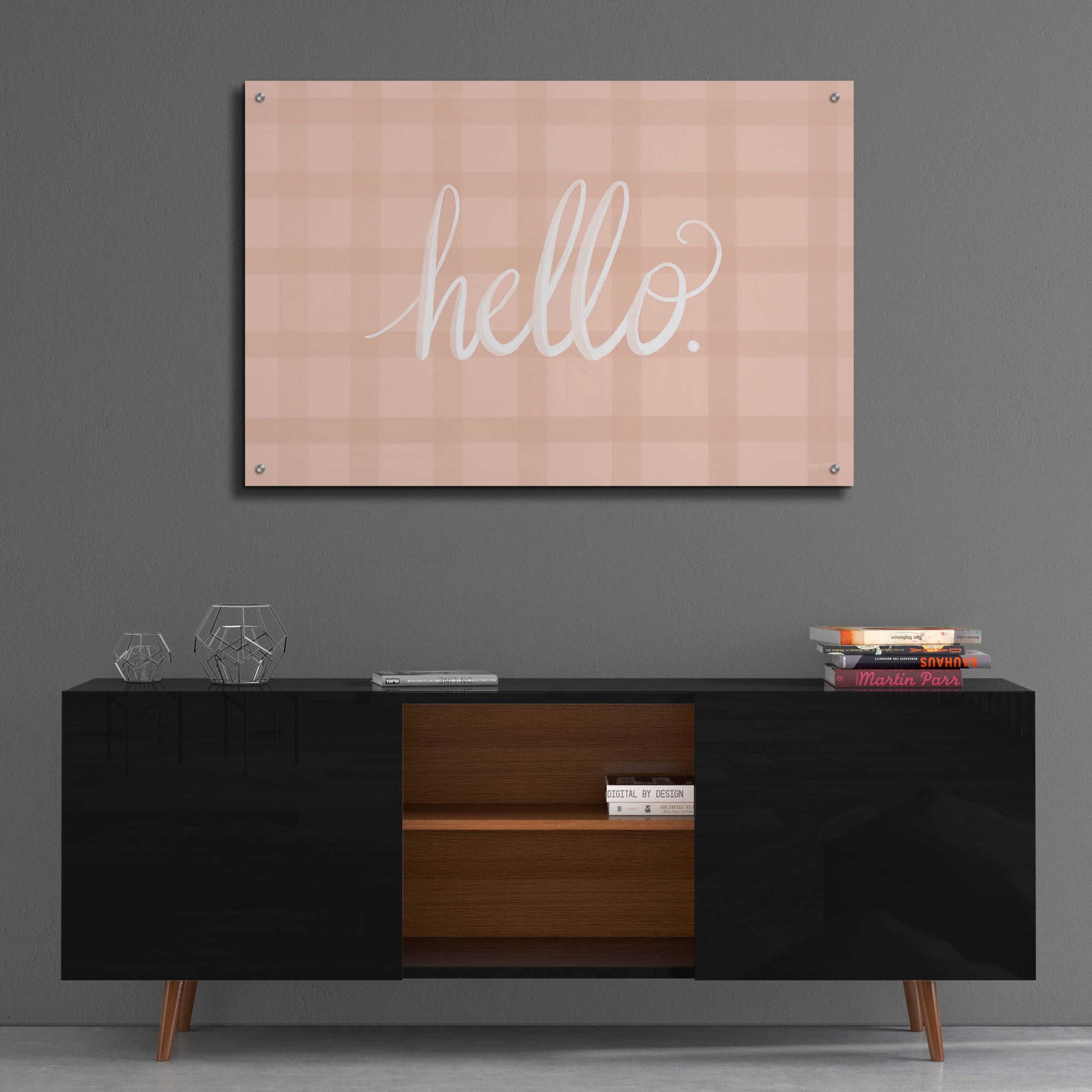 Epic Art 'Pretty Plaid Hello' by House Fenway, Acrylic Glass Wall Art,36x24