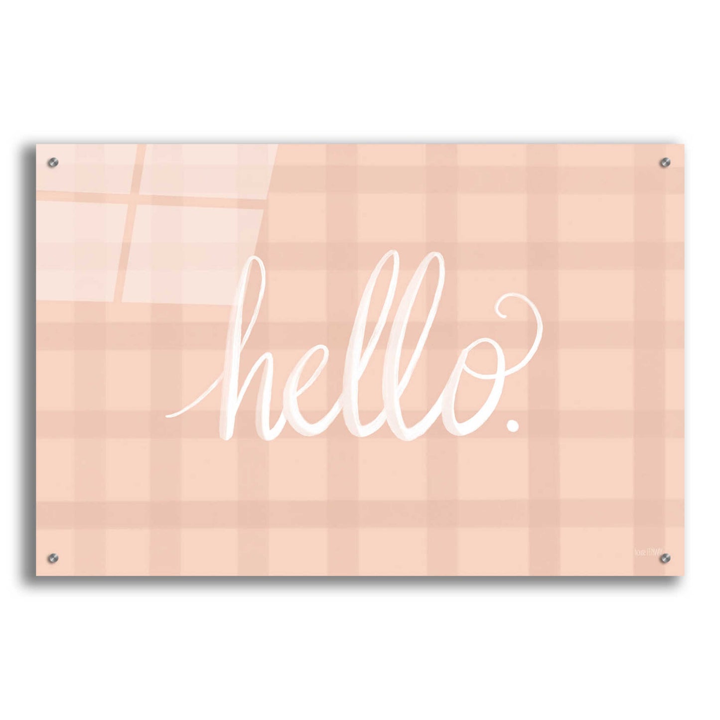 Epic Art 'Pretty Plaid Hello' by House Fenway, Acrylic Glass Wall Art,36x24