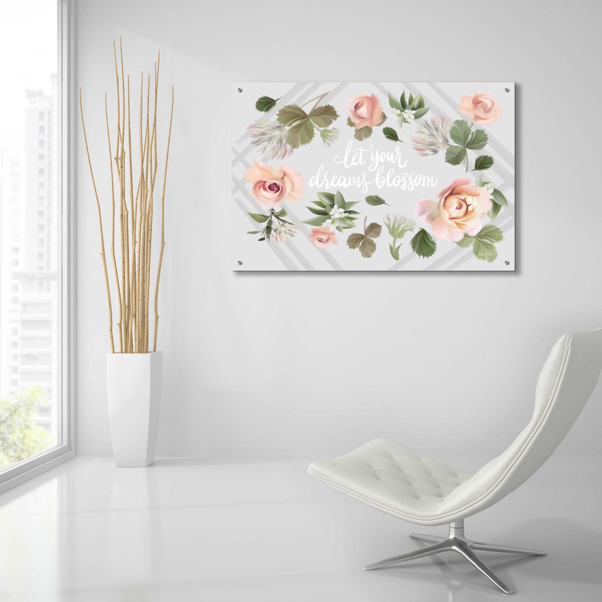 Epic Art 'Let Your Dreams Blossom' by House Fenway, Acrylic Glass Wall Art,36x24