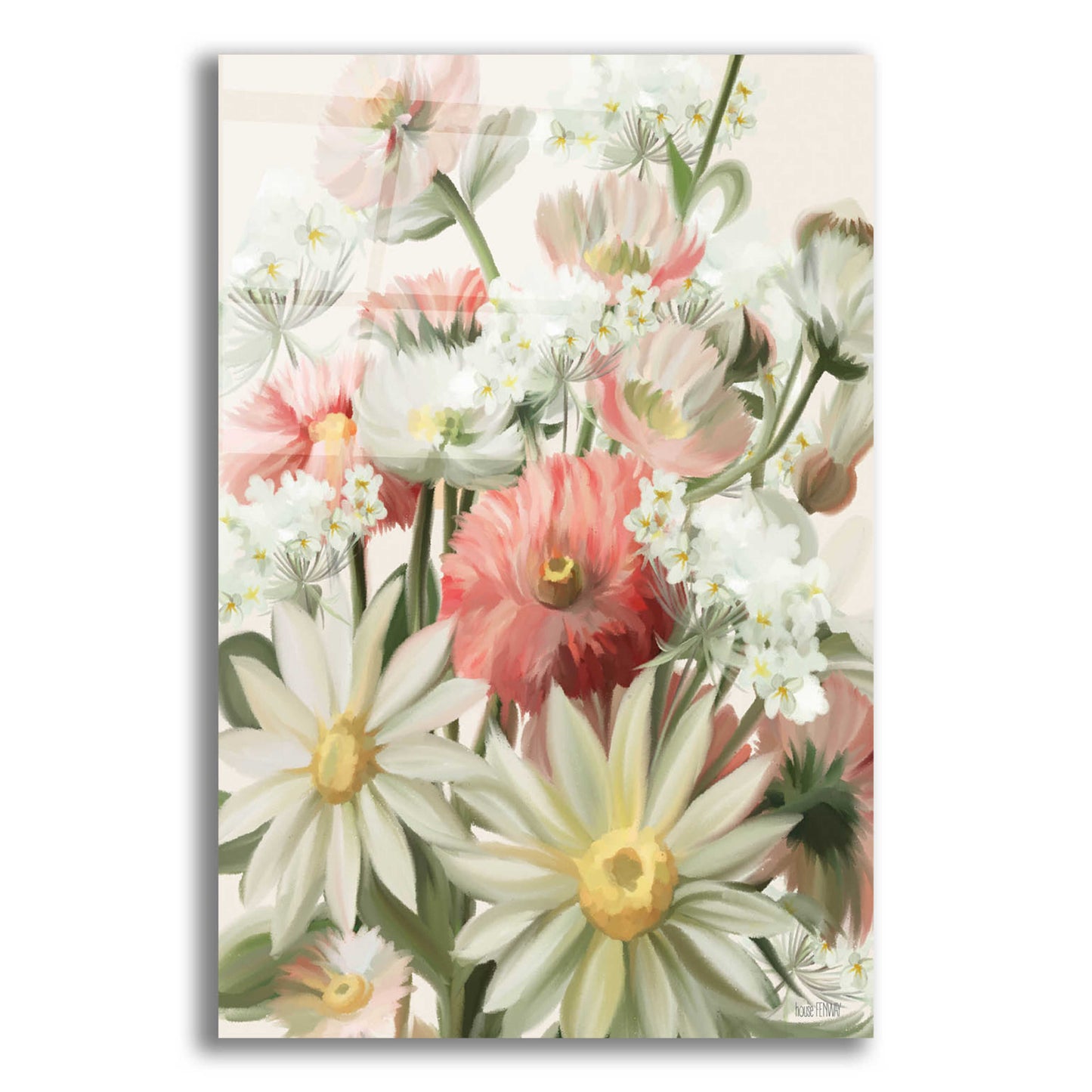 Epic Art 'Summer Wildflowers' by House Fenway, Acrylic Glass Wall Art,12x16