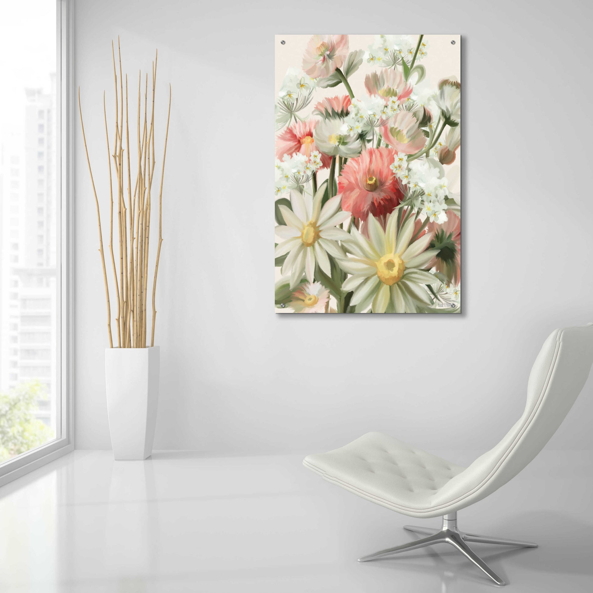 Epic Art 'Summer Wildflowers' by House Fenway, Acrylic Glass Wall Art,24x36