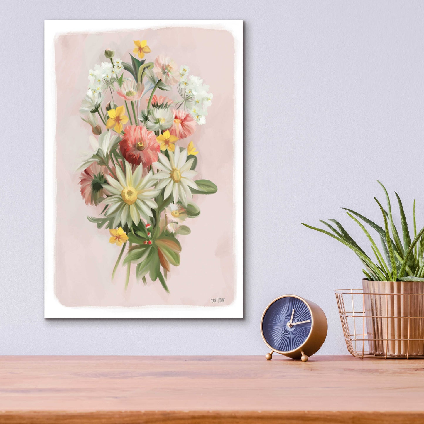 Epic Art 'Summer Wildflower Bouquet' by House Fenway, Acrylic Glass Wall Art,12x16