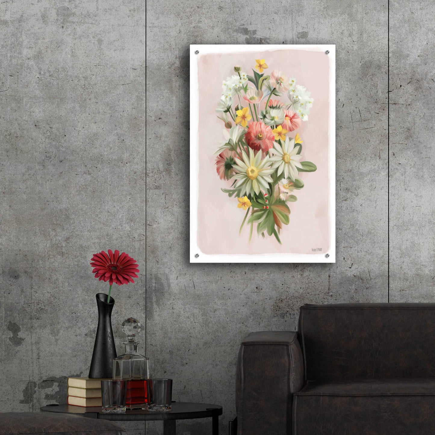 Epic Art 'Summer Wildflower Bouquet' by House Fenway, Acrylic Glass Wall Art,24x36