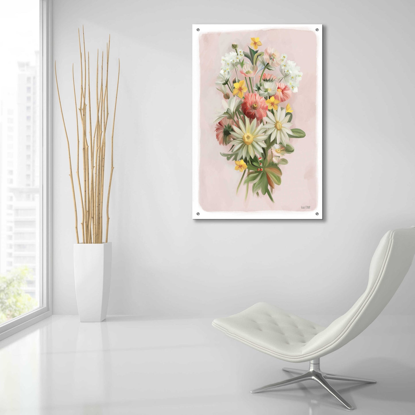 Epic Art 'Summer Wildflower Bouquet' by House Fenway, Acrylic Glass Wall Art,24x36