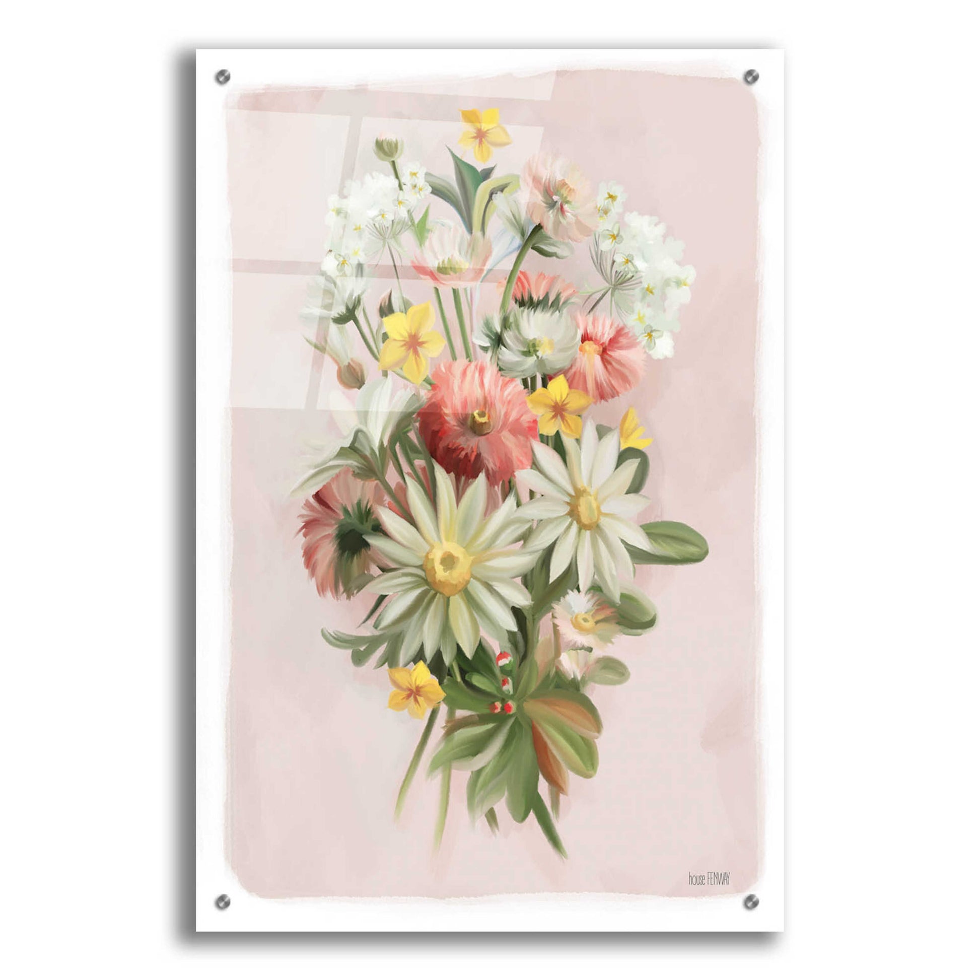 Epic Art 'Summer Wildflower Bouquet' by House Fenway, Acrylic Glass Wall Art,24x36