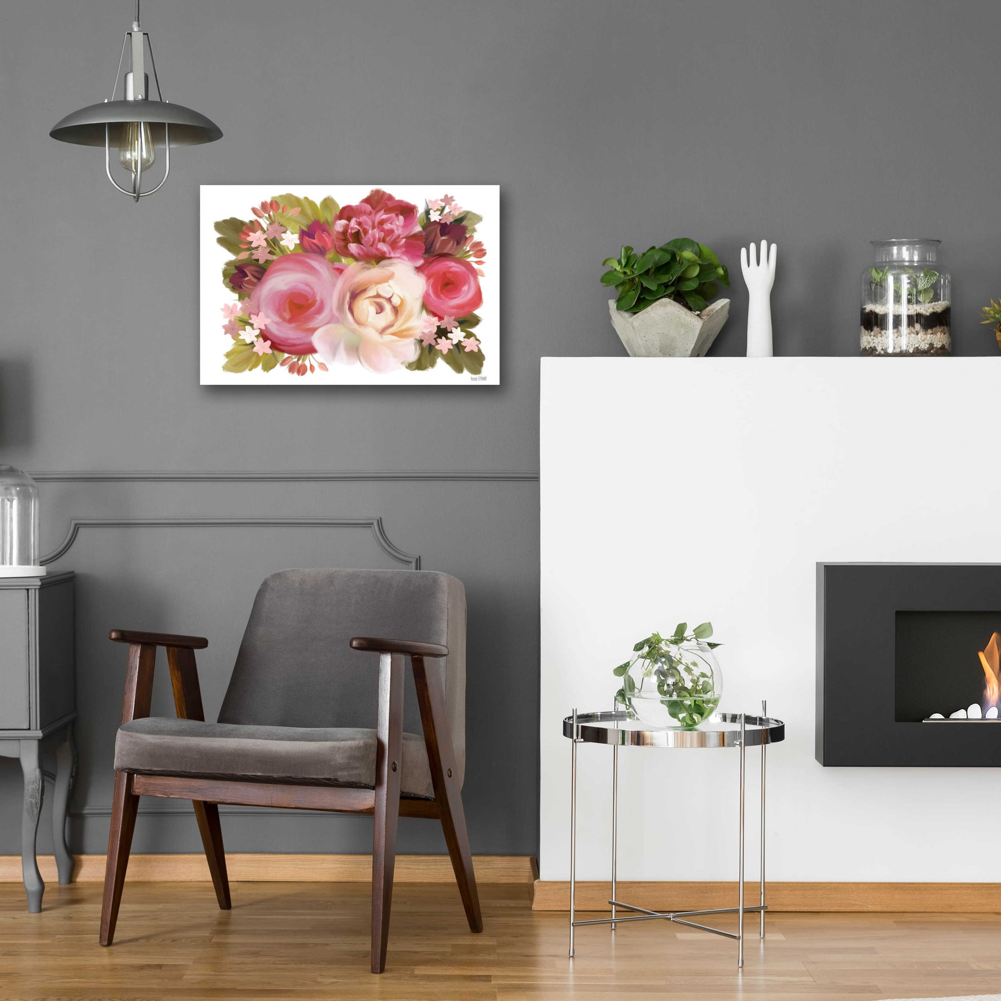 Epic Art 'Heartfelt Blossoms' by House Fenway, Acrylic Glass Wall Art,24x16