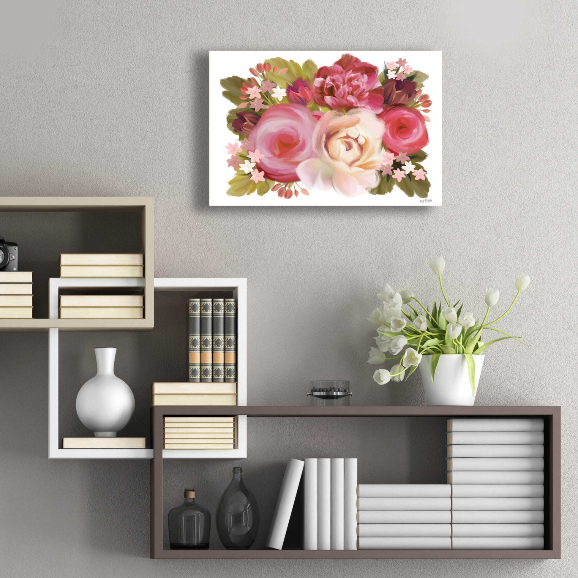 Epic Art 'Heartfelt Blossoms' by House Fenway, Acrylic Glass Wall Art,24x16