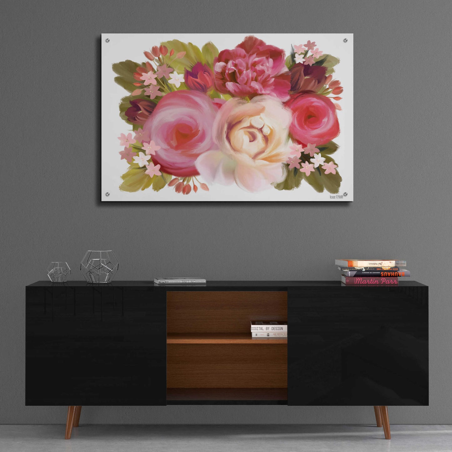 Epic Art 'Heartfelt Blossoms' by House Fenway, Acrylic Glass Wall Art,36x24