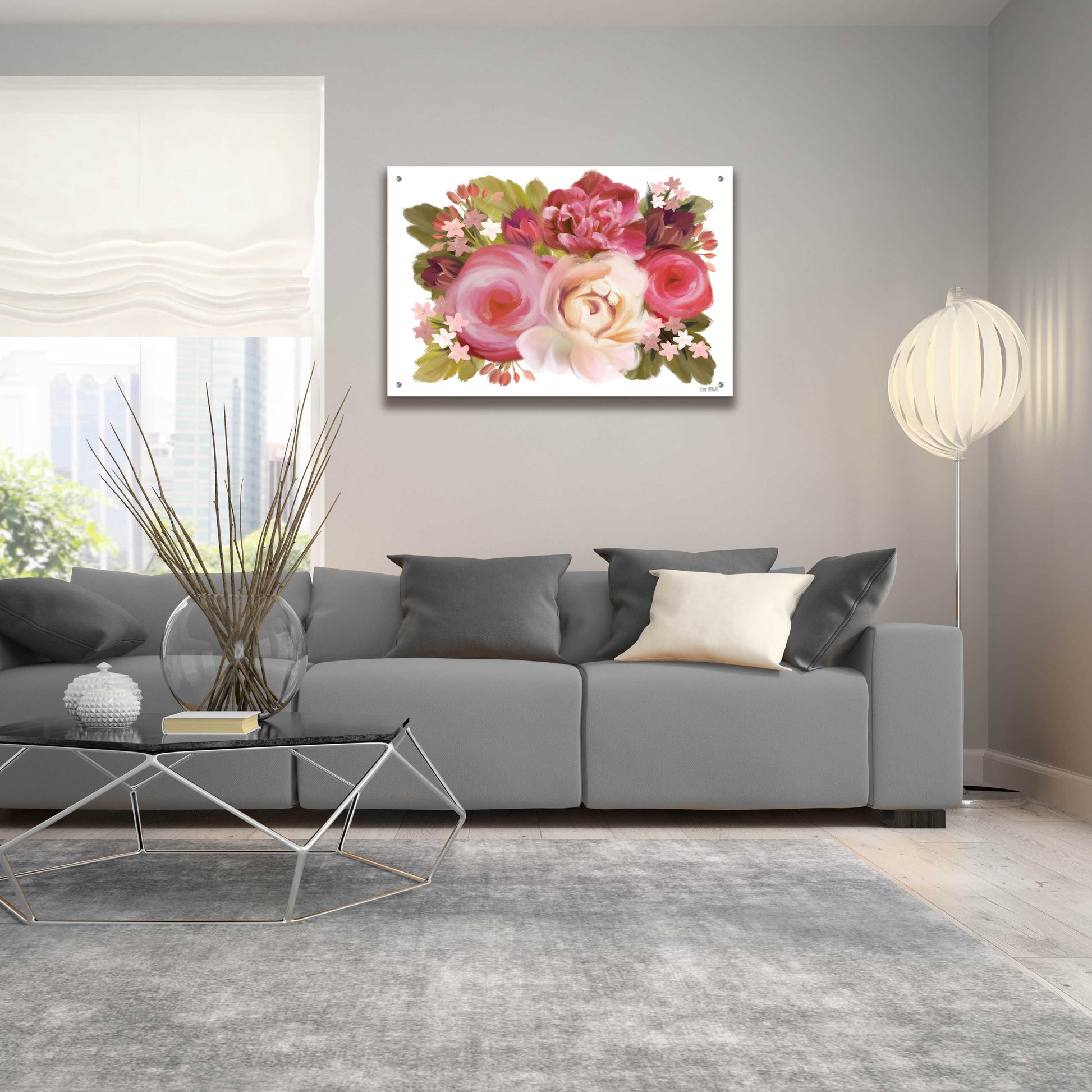 Epic Art 'Heartfelt Blossoms' by House Fenway, Acrylic Glass Wall Art,36x24