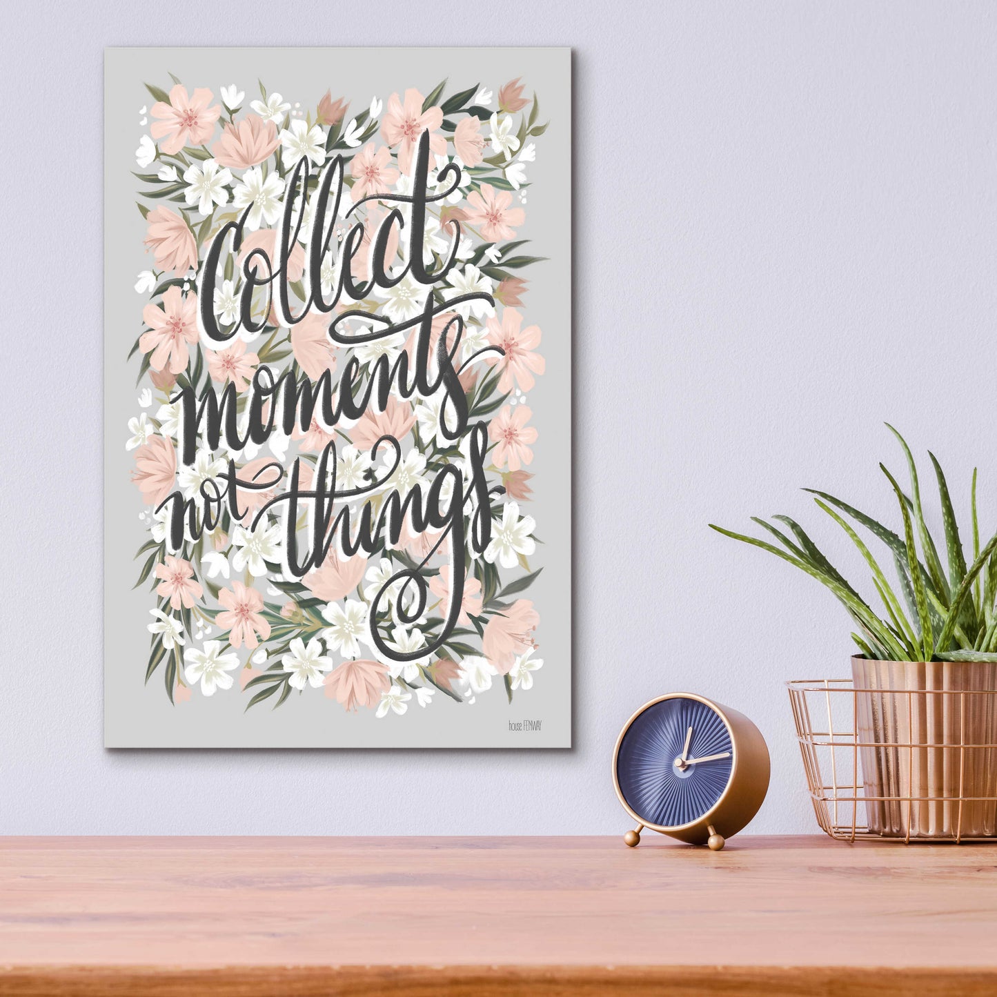 Epic Art 'Collect Moments Not Things' by House Fenway, Acrylic Glass Wall Art,12x16