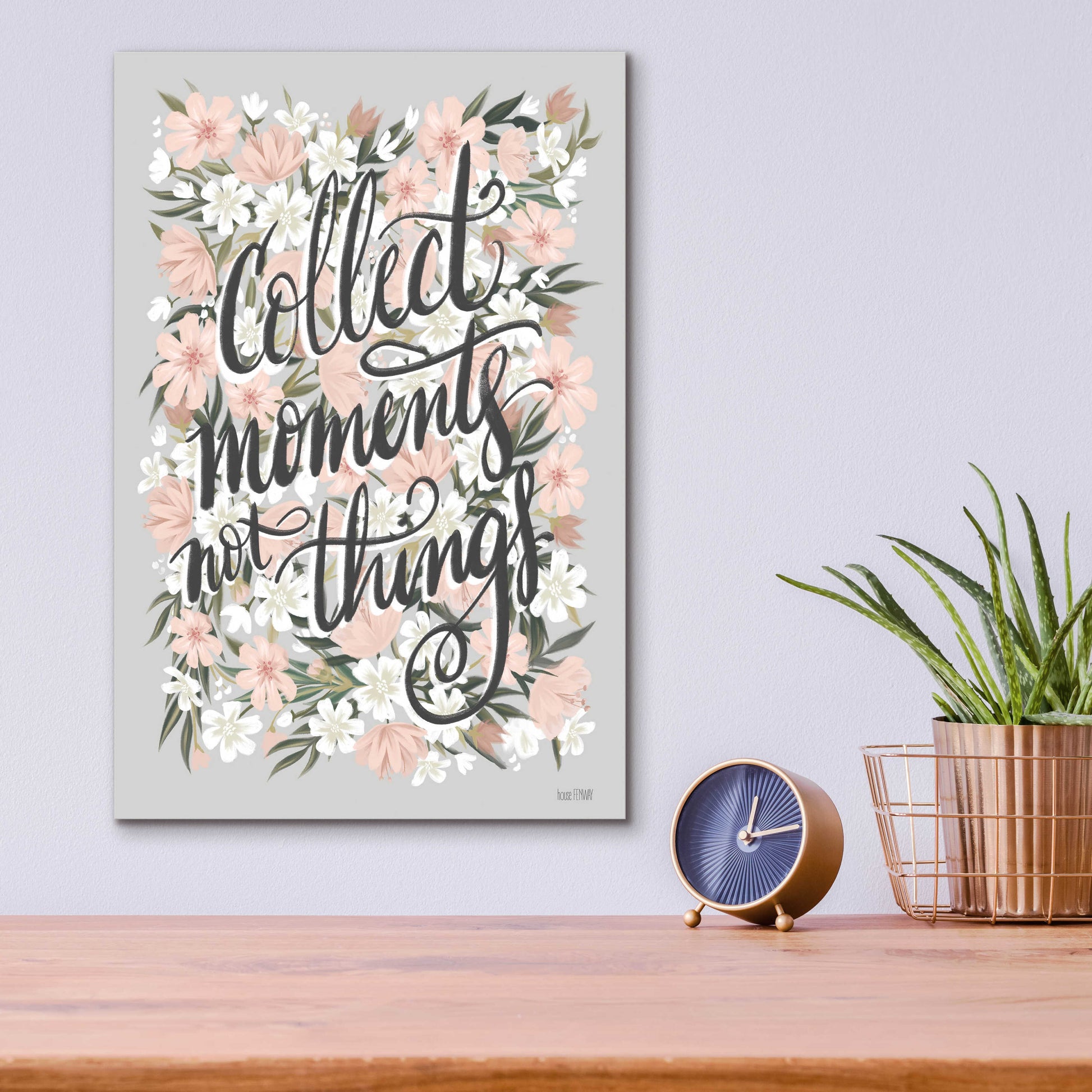 Epic Art 'Collect Moments Not Things' by House Fenway, Acrylic Glass Wall Art,12x16