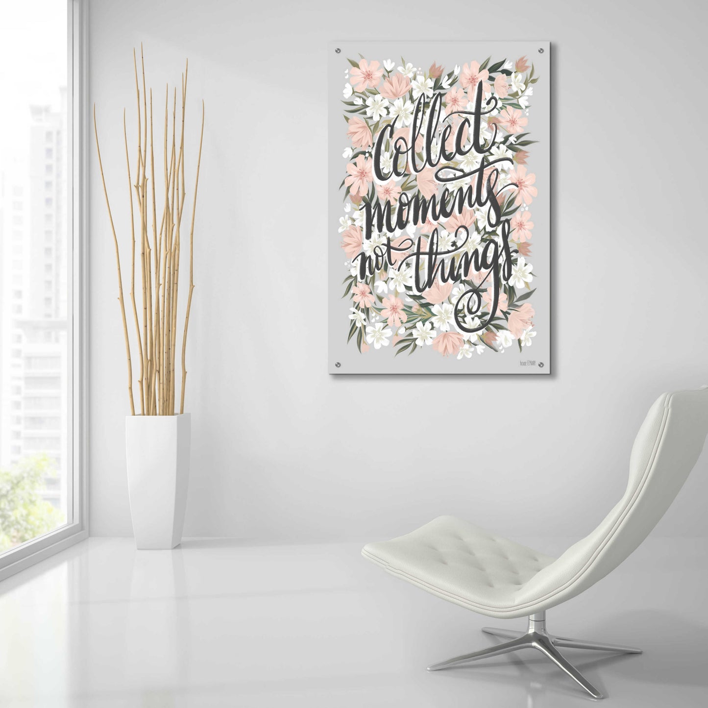 Epic Art 'Collect Moments Not Things' by House Fenway, Acrylic Glass Wall Art,24x36