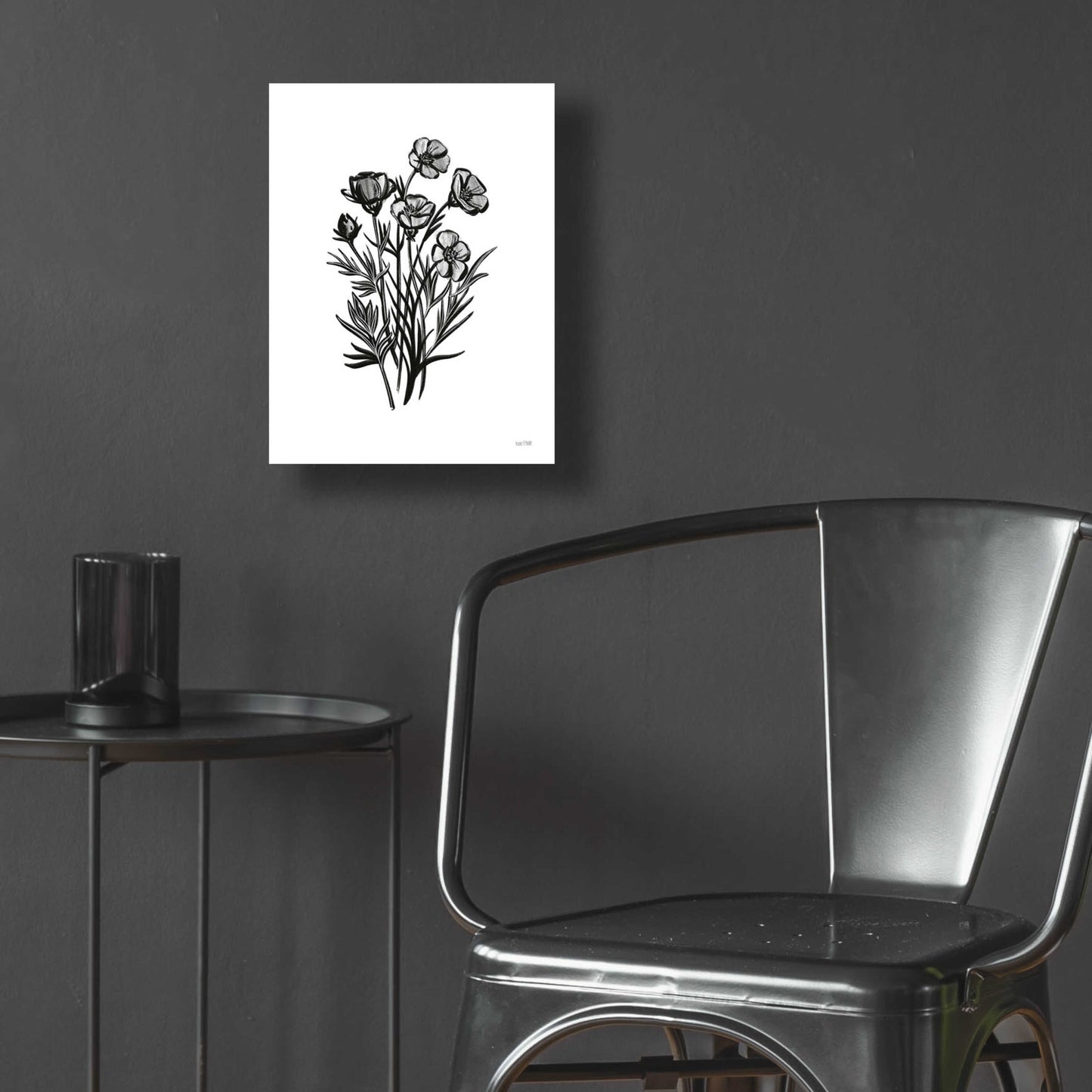 Epic Art 'Pen And Ink Wildflower II' by House Fenway, Acrylic Glass Wall Art,12x16