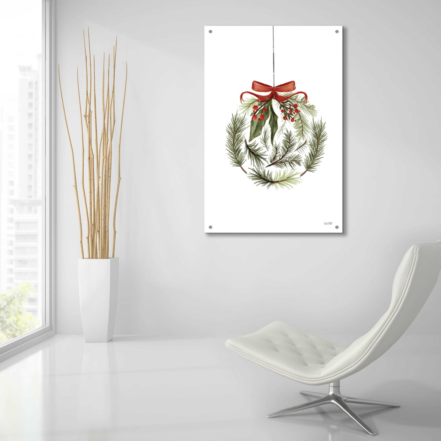 Epic Art 'Evergreen Ornament I' by House Fenway, Acrylic Glass Wall Art,24x36