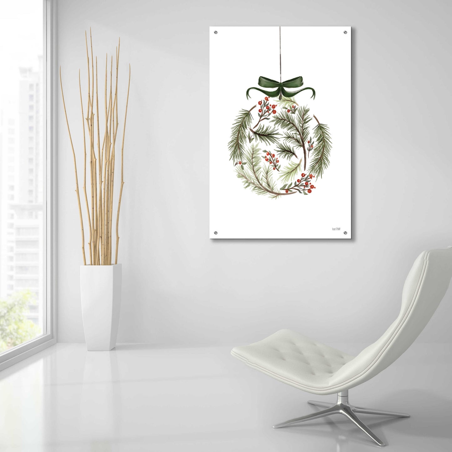 Epic Art 'Evergreen Ornament II' by House Fenway, Acrylic Glass Wall Art,24x36