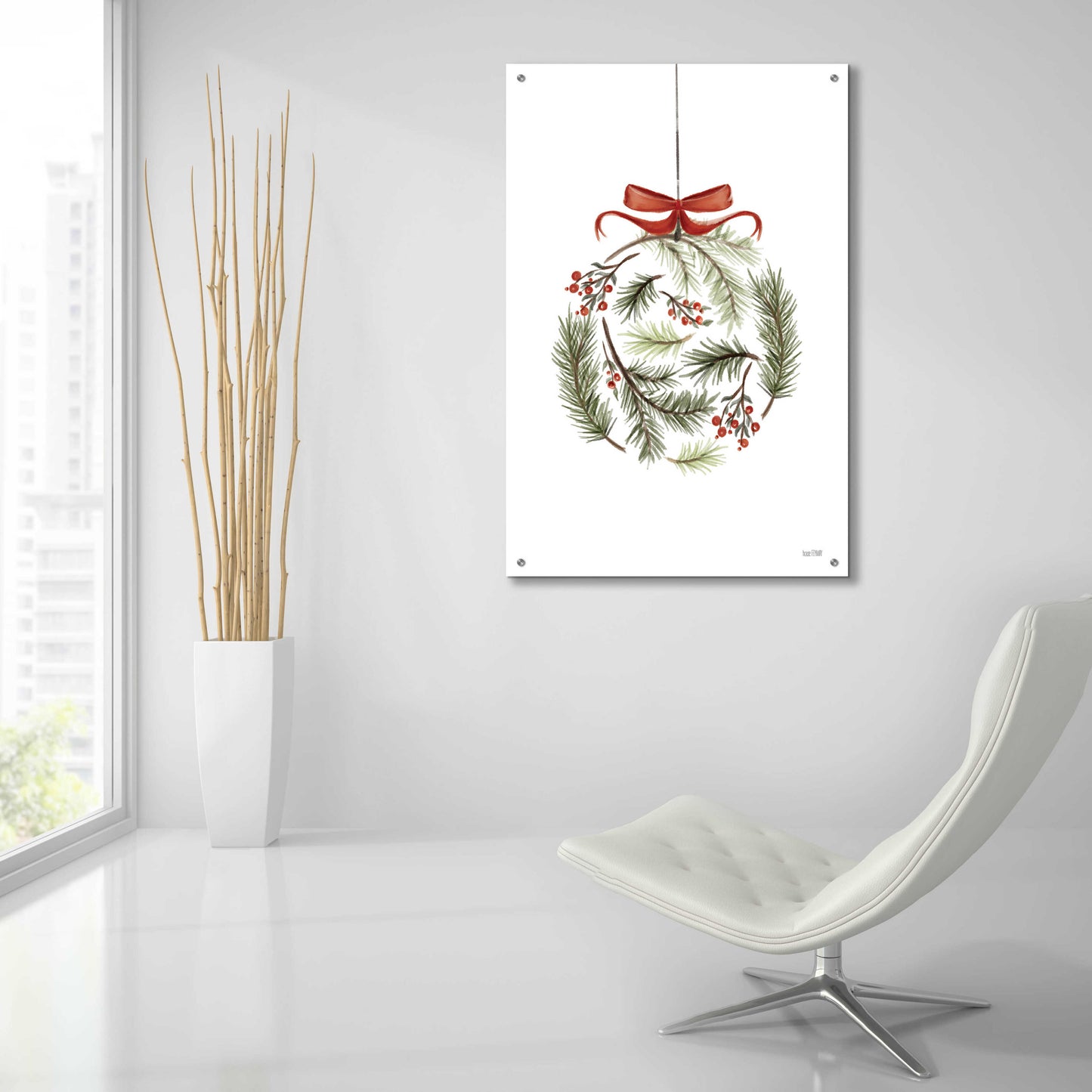 Epic Art 'Evergreen Ornament III' by House Fenway, Acrylic Glass Wall Art,24x36