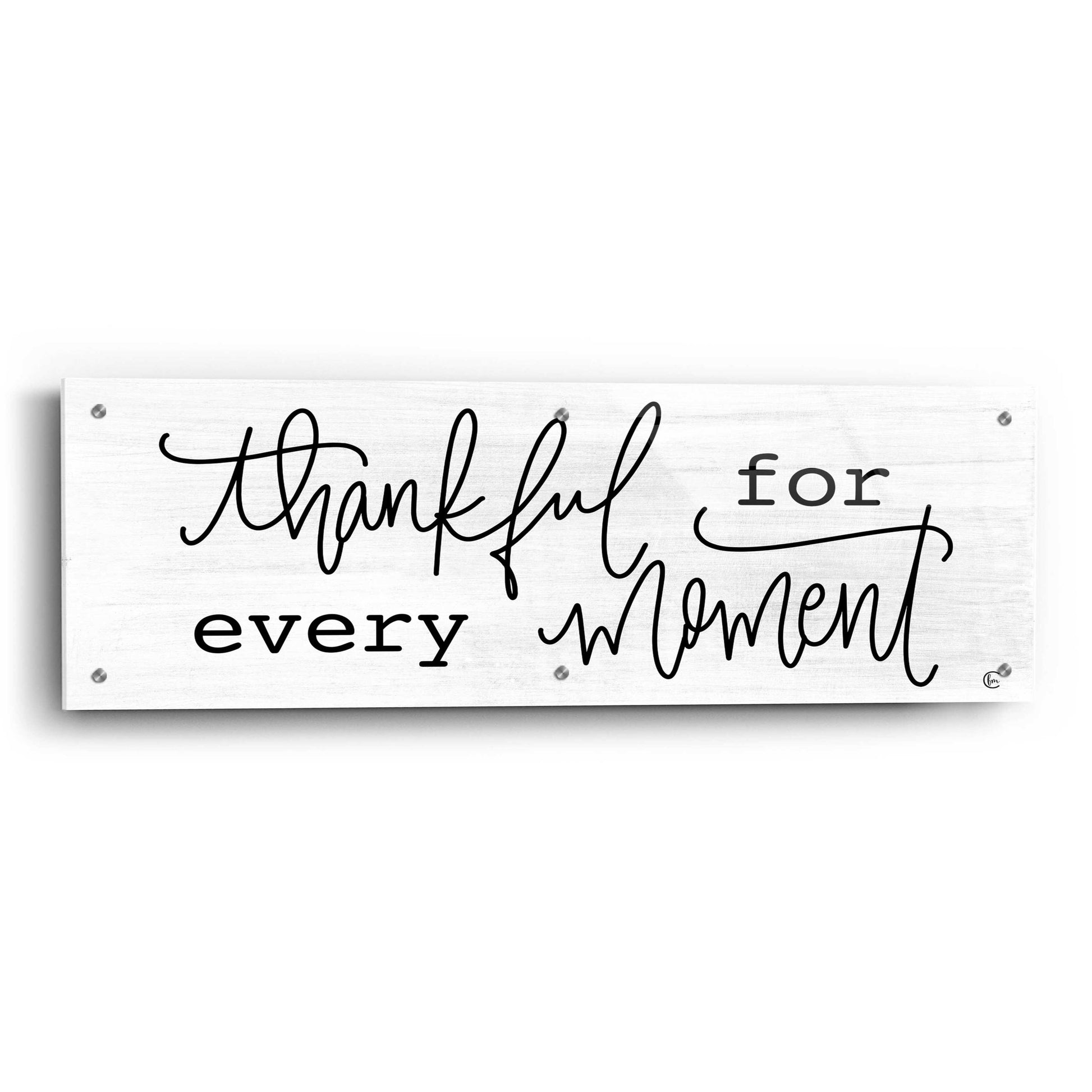 Epic Art 'Thankful For Every Moment' by Fearfully Made Creations, Acrylic Glass Wall Art,36x12