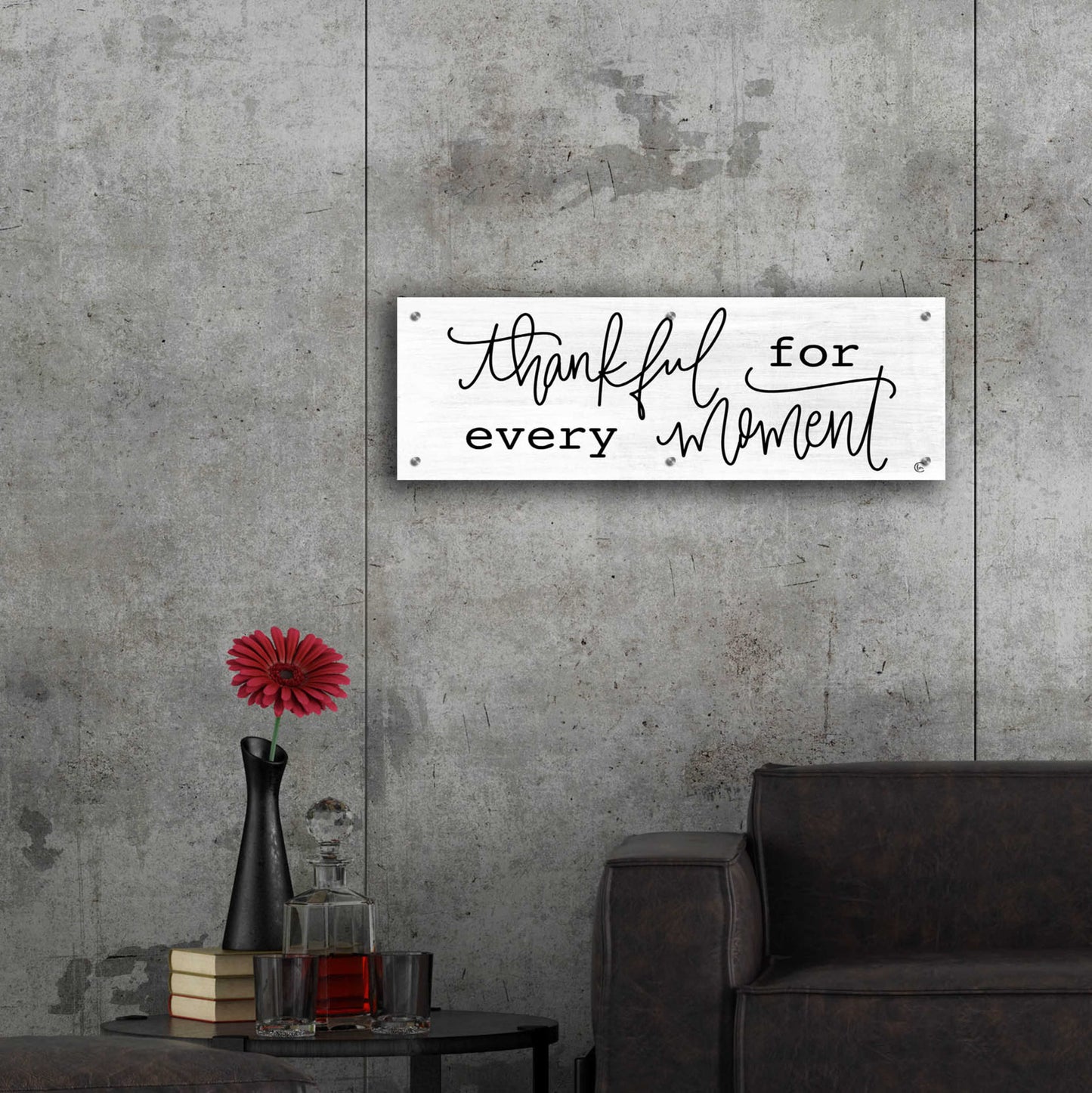 Epic Art 'Thankful For Every Moment' by Fearfully Made Creations, Acrylic Glass Wall Art,36x12