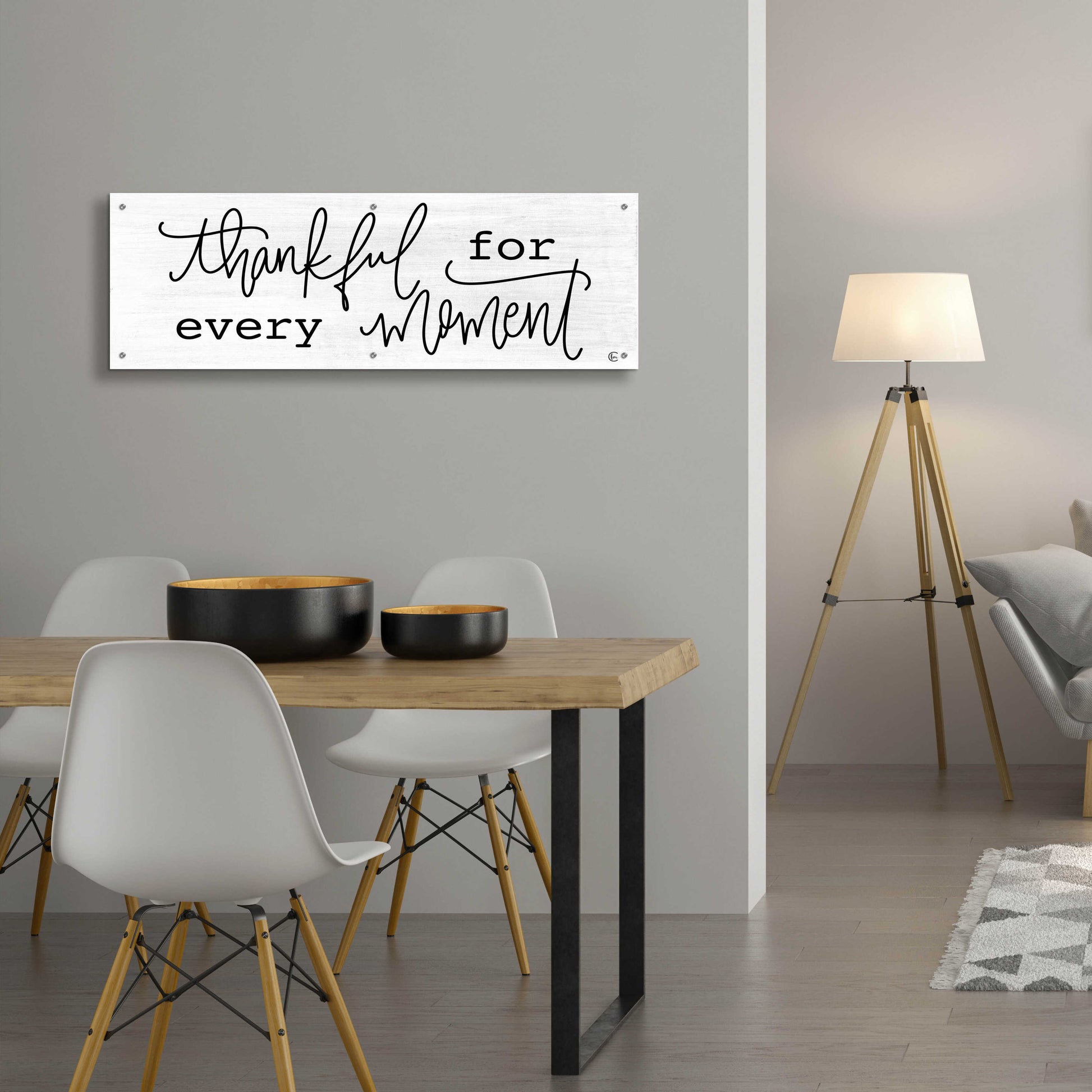 Epic Art 'Thankful For Every Moment' by Fearfully Made Creations, Acrylic Glass Wall Art,48x16