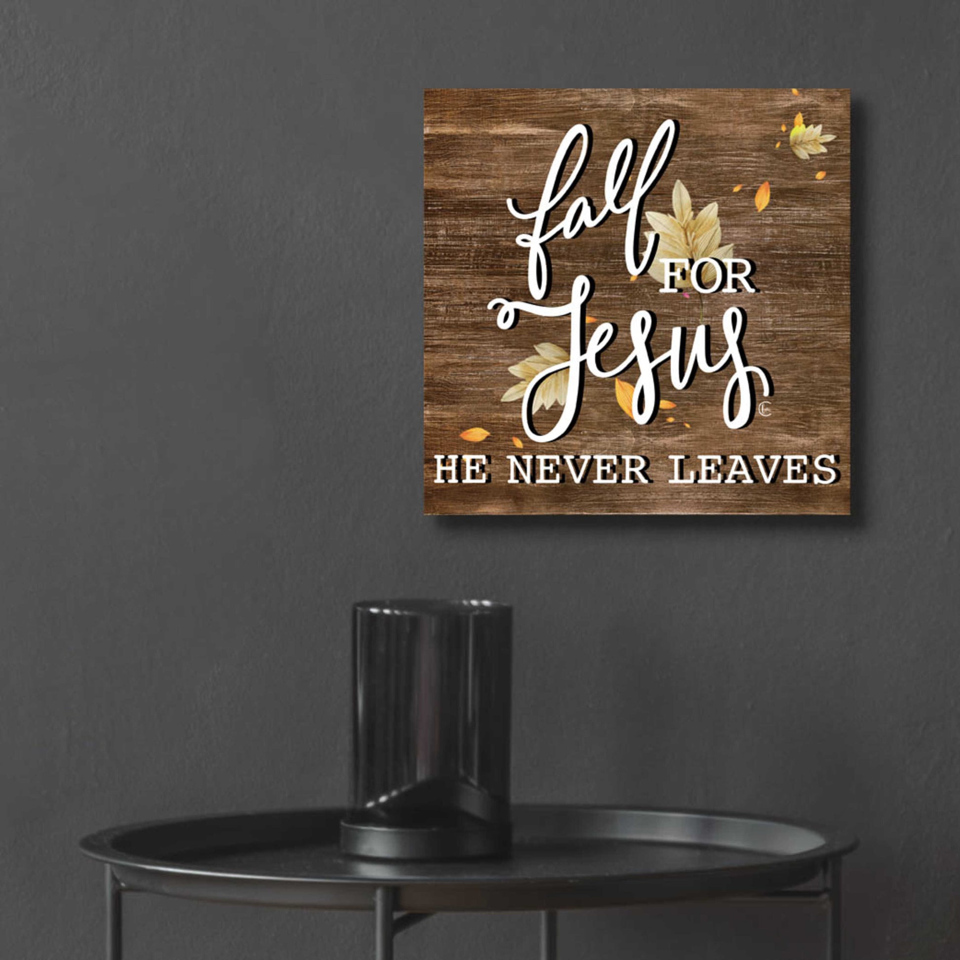 Epic Art 'Fall For Jesus' by Fearfully Made Creations, Acrylic Glass Wall Art,12x12