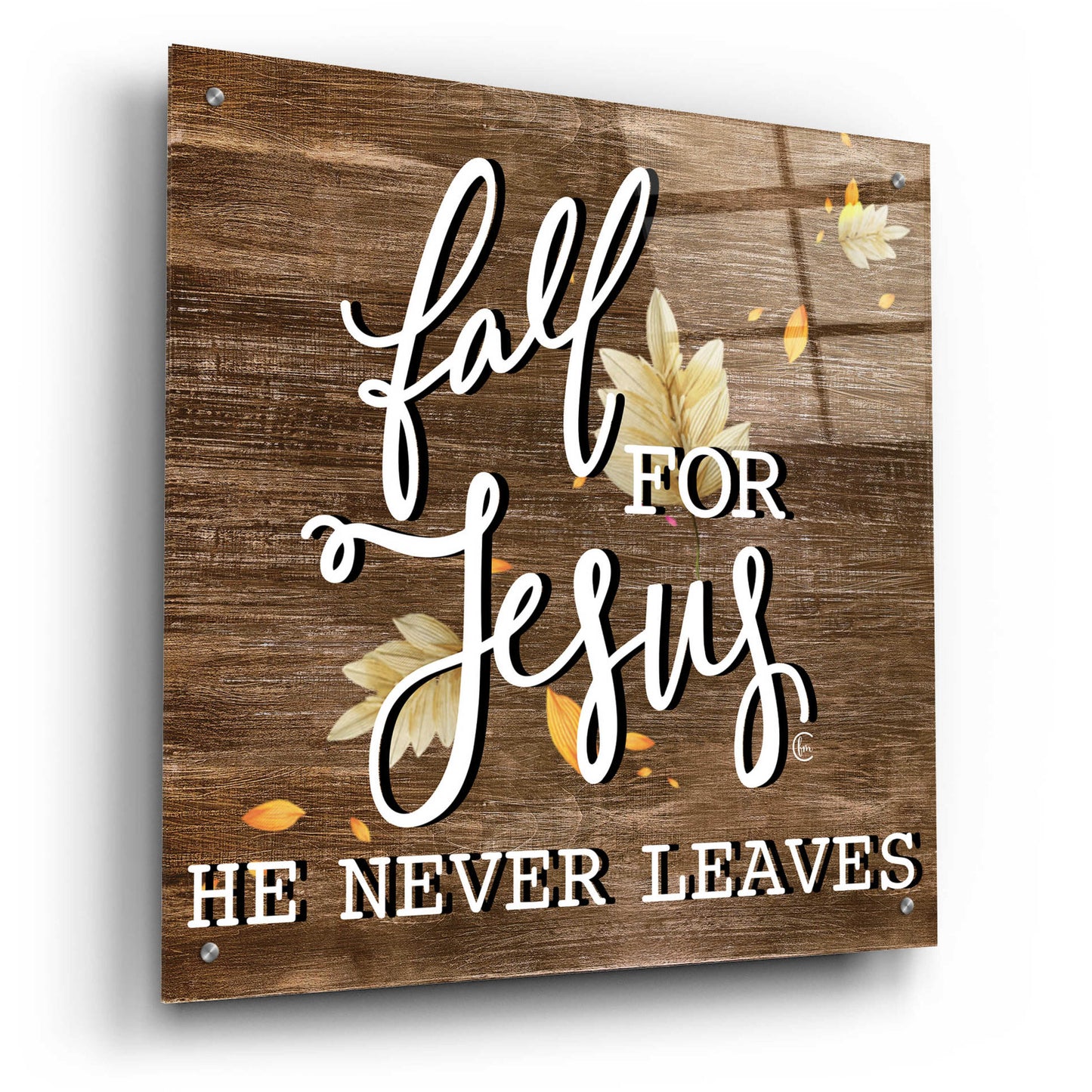 Epic Art 'Fall For Jesus' by Fearfully Made Creations, Acrylic Glass Wall Art,24x24