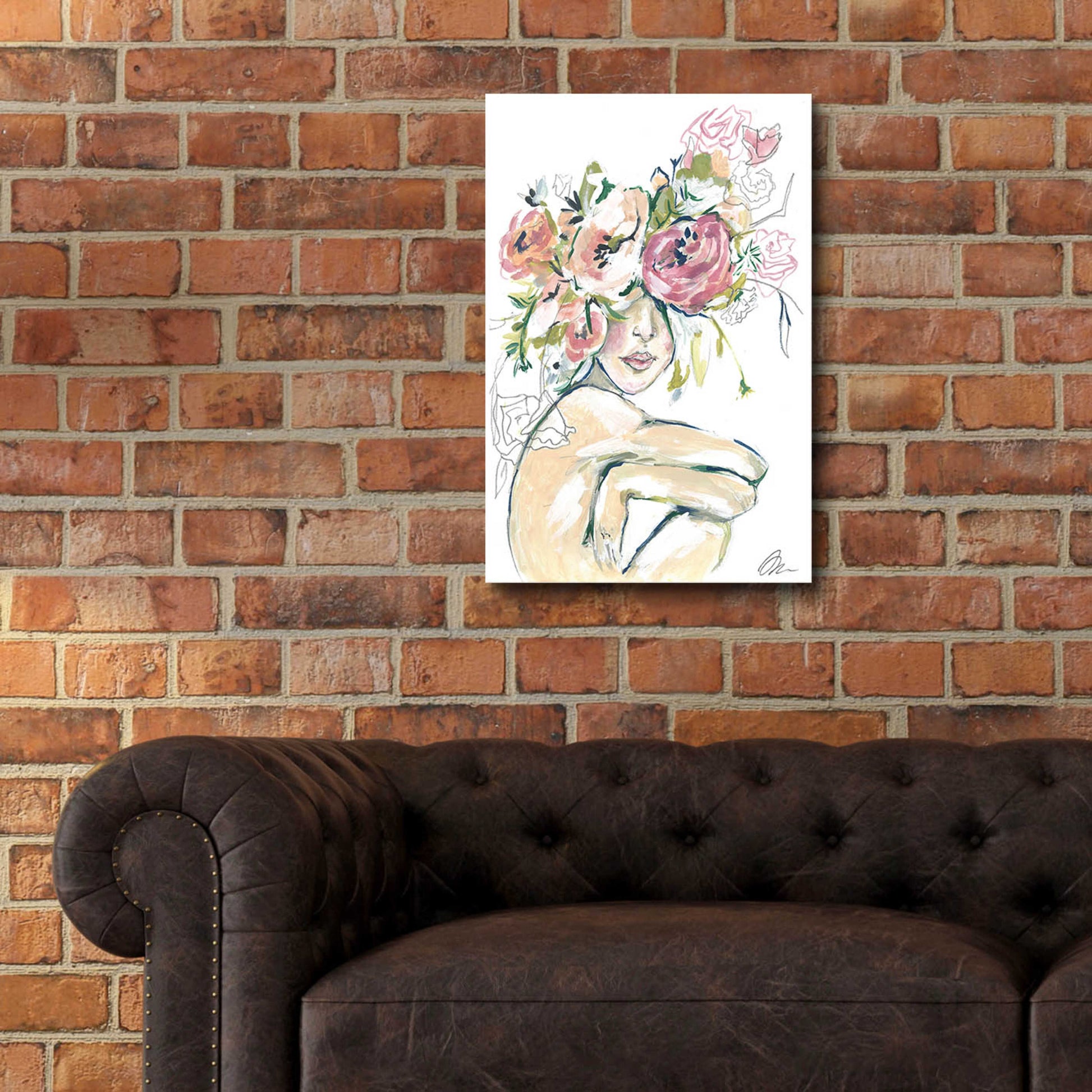 Epic Art 'Floral Woman' by Jessica Mingo, Acrylic Glass Wall Art,16x24