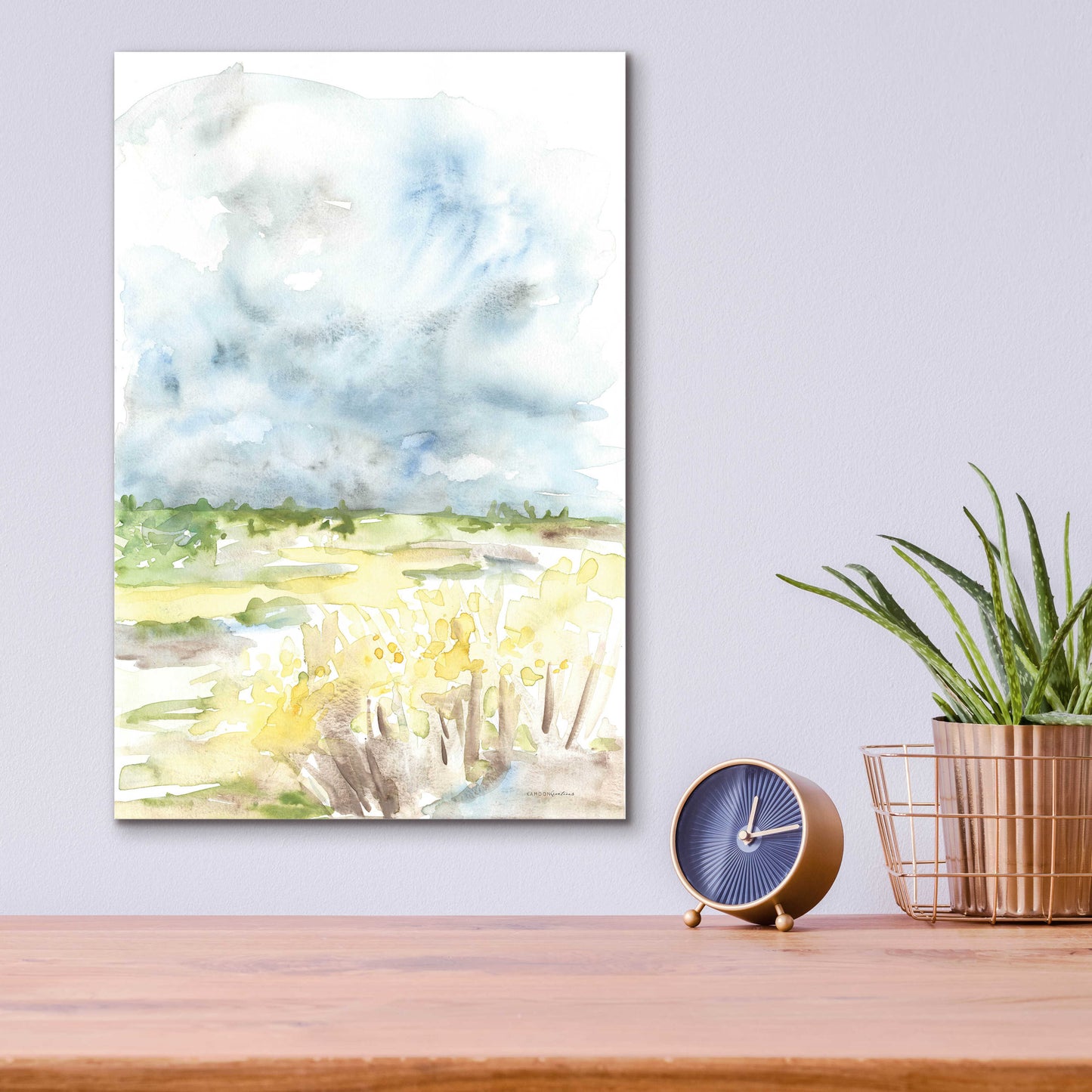 Epic Art 'Wheat Field' by Kamdon Kreations, Acrylic Glass Wall Art,12x16