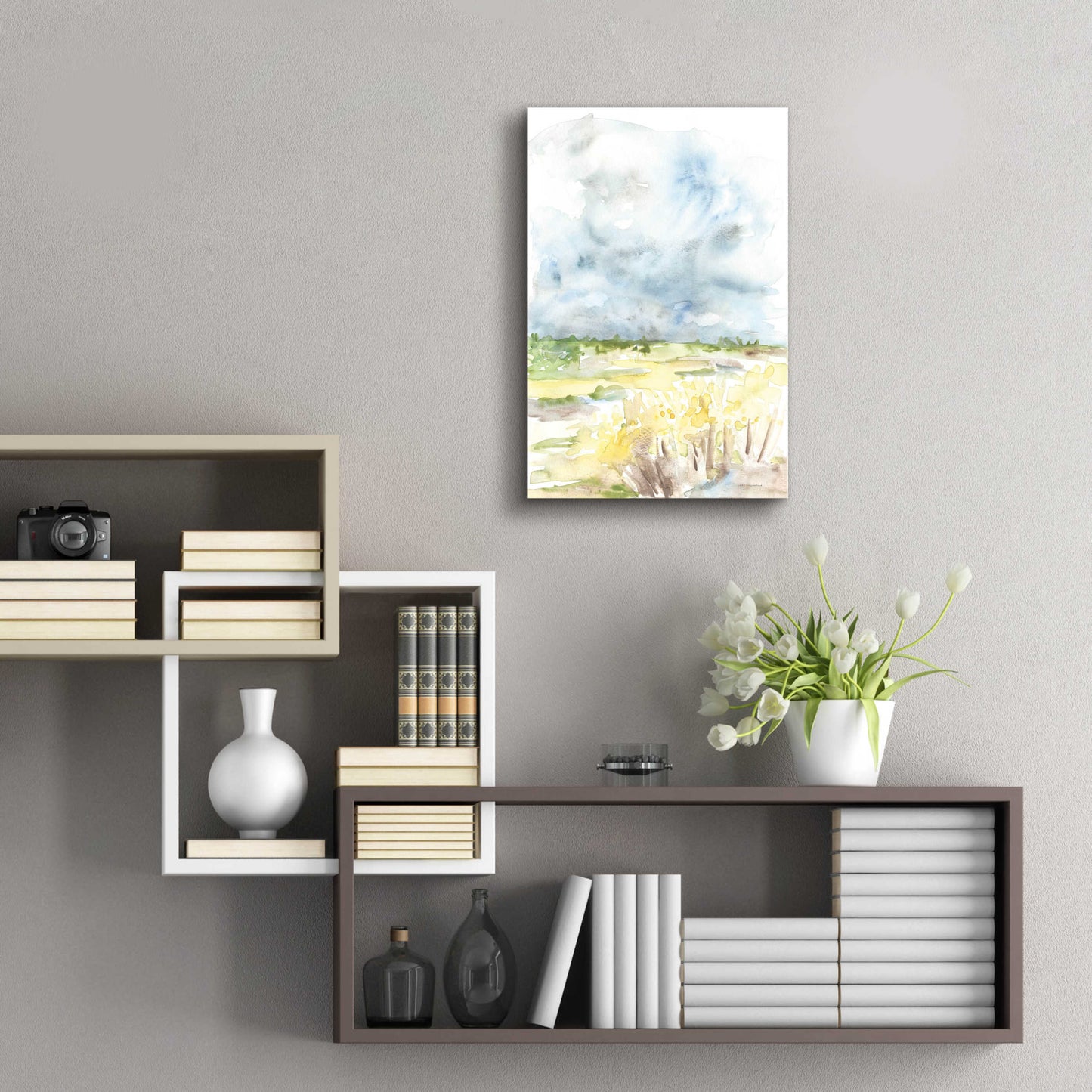 Epic Art 'Wheat Field' by Kamdon Kreations, Acrylic Glass Wall Art,16x24