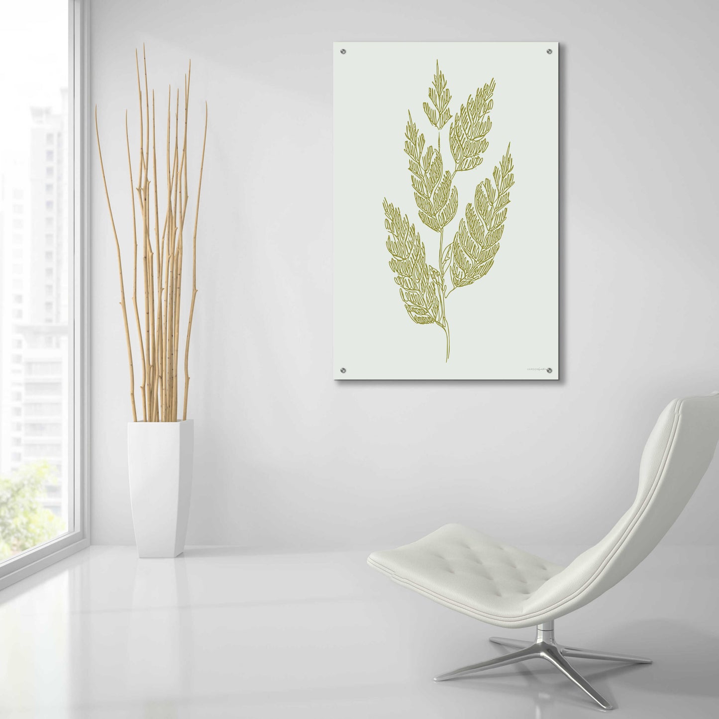 Epic Art 'Spring Sprig' by Kamdon Kreations, Acrylic Glass Wall Art,24x36