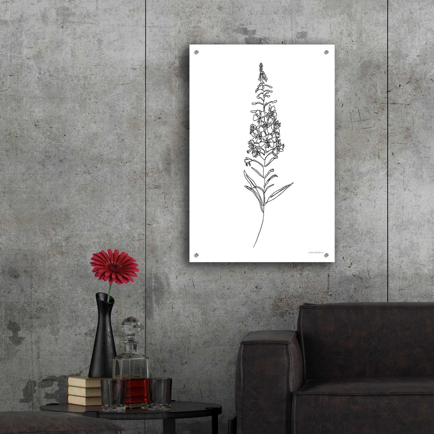 Epic Art 'Fireweed' by Kamdon Kreations, Acrylic Glass Wall Art,24x36